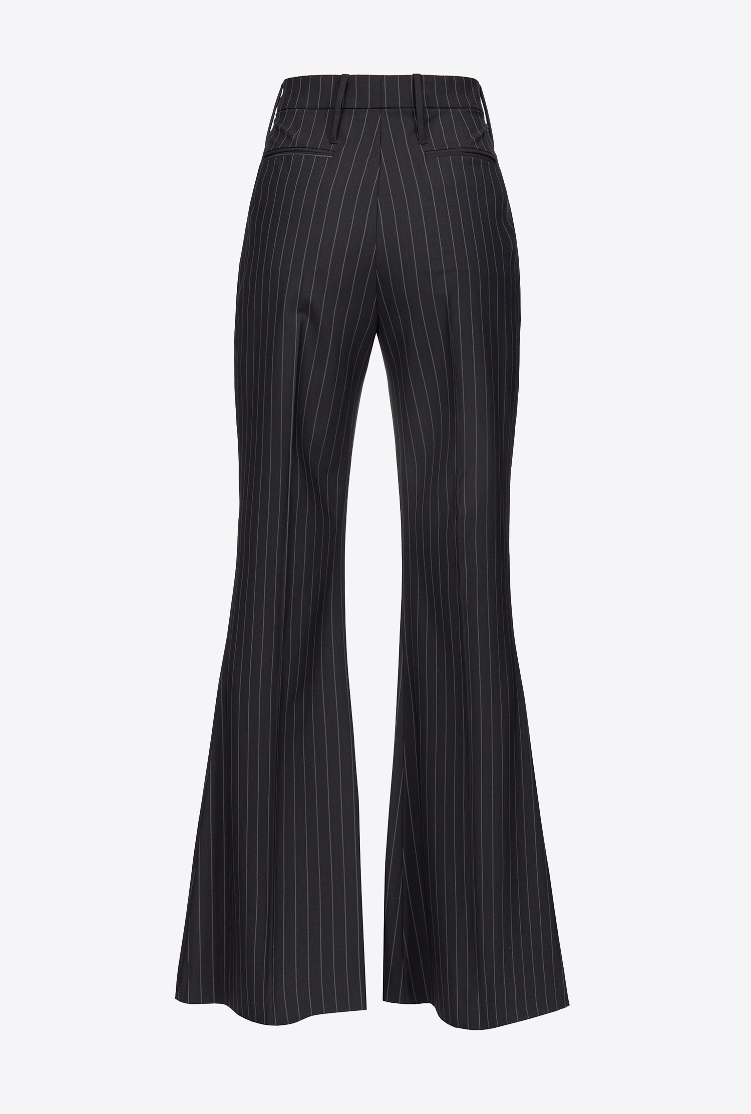 PINKO Reimagine pinstriped trousers by Patrick McDowell