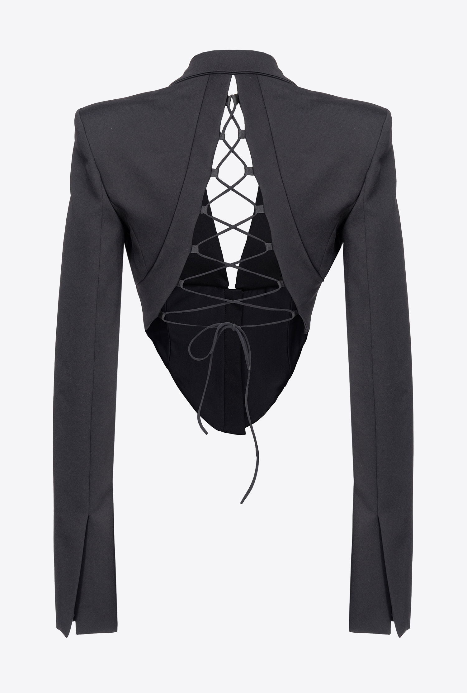 Bustier blazer with lacing on the back
