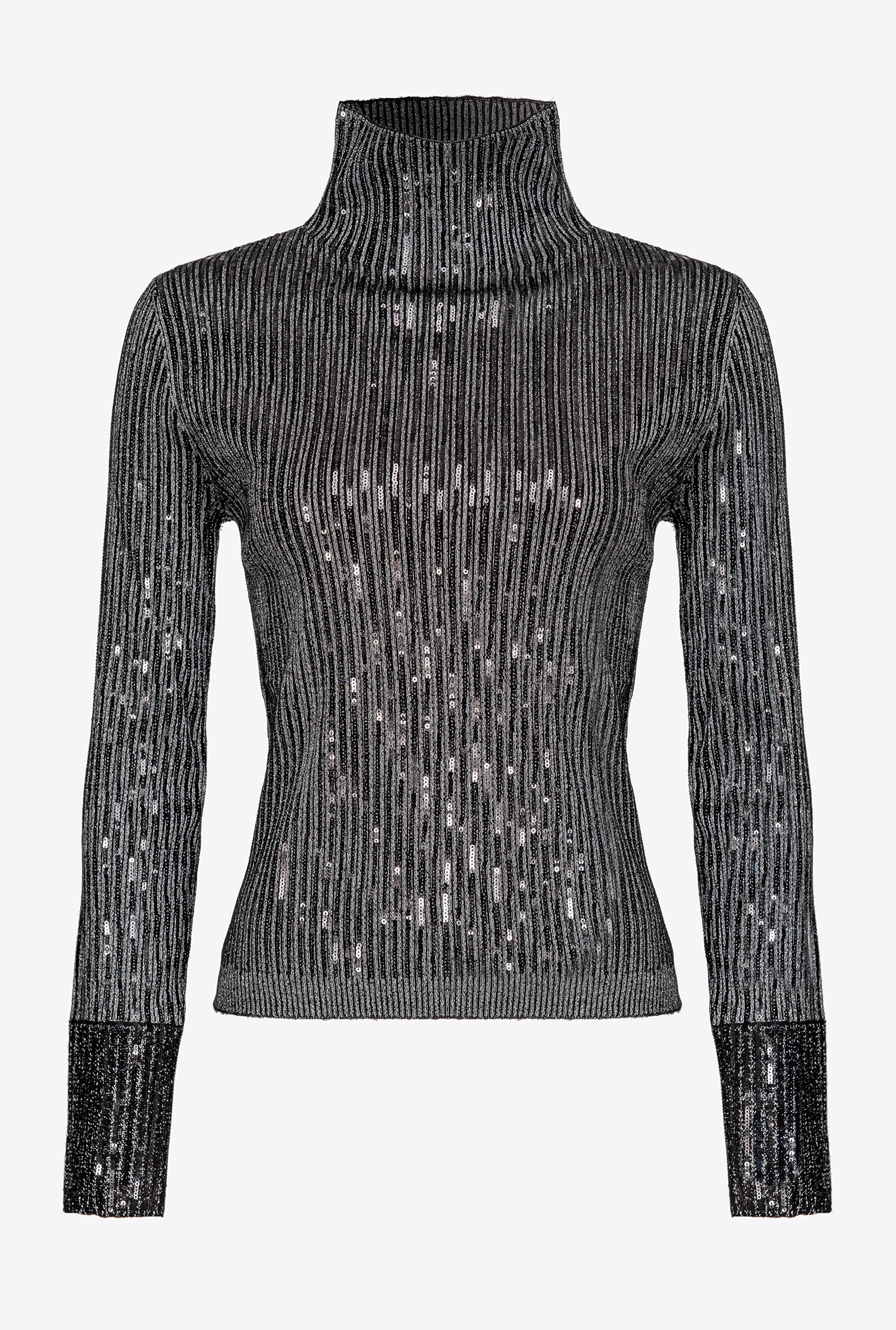 Sequinned turtleneck sweater