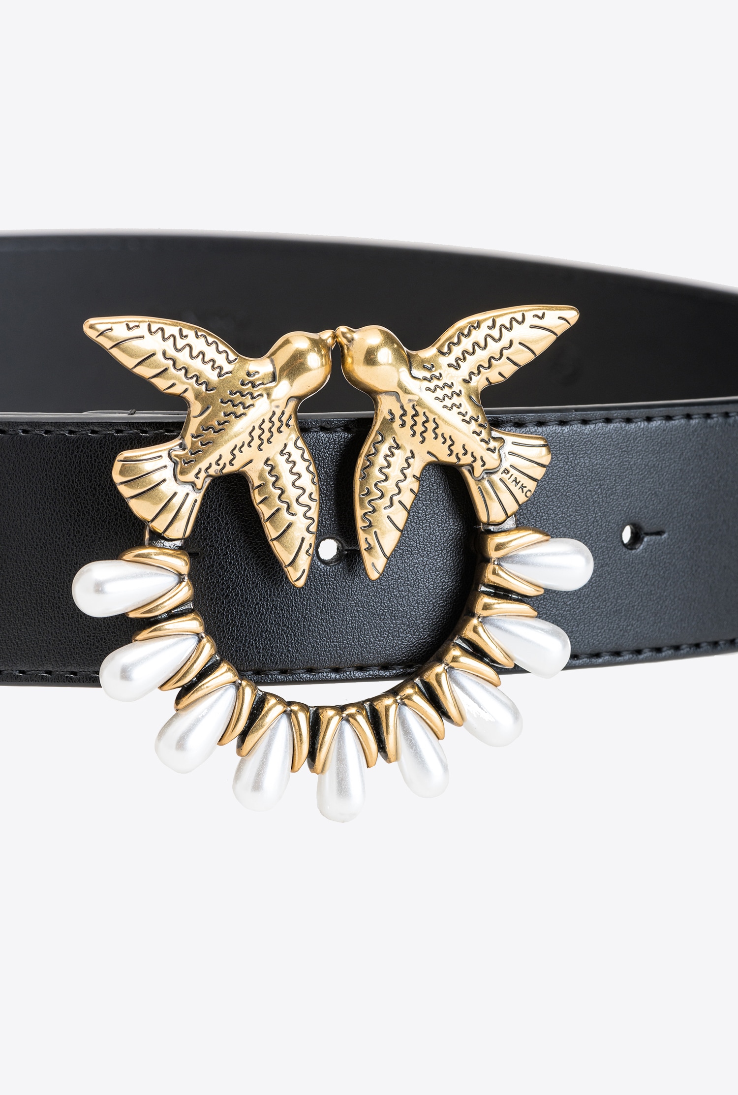 Love Birds belt with pearls