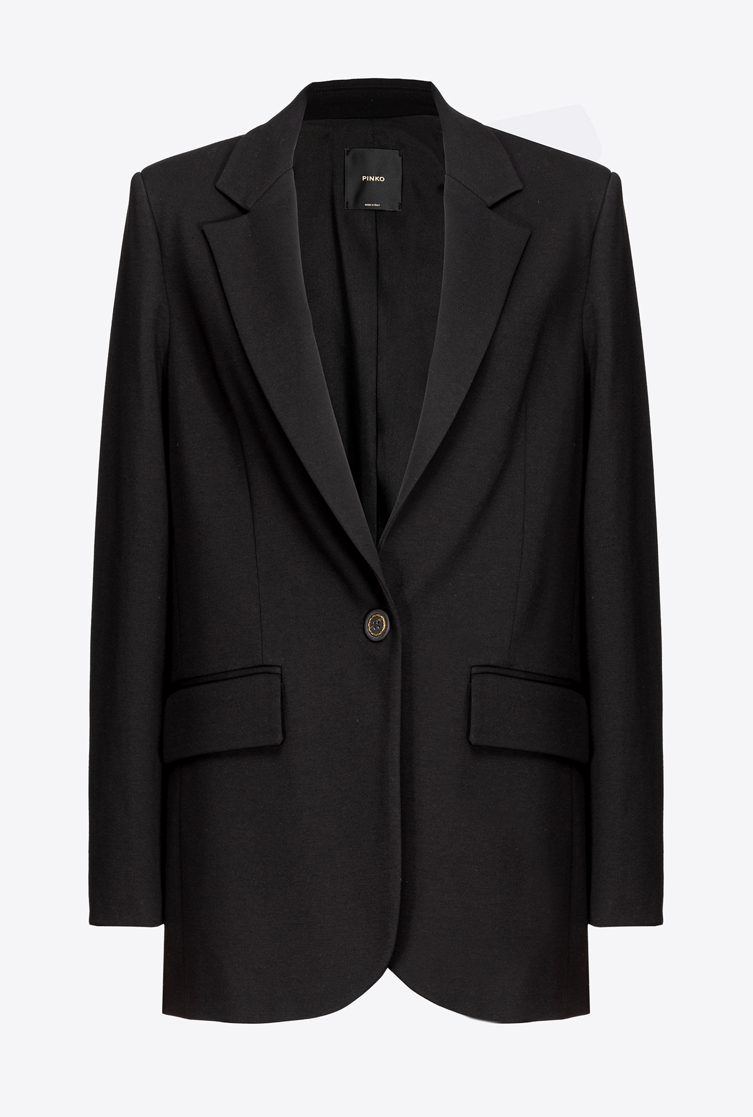 Single-breasted fabric-stitch blazer