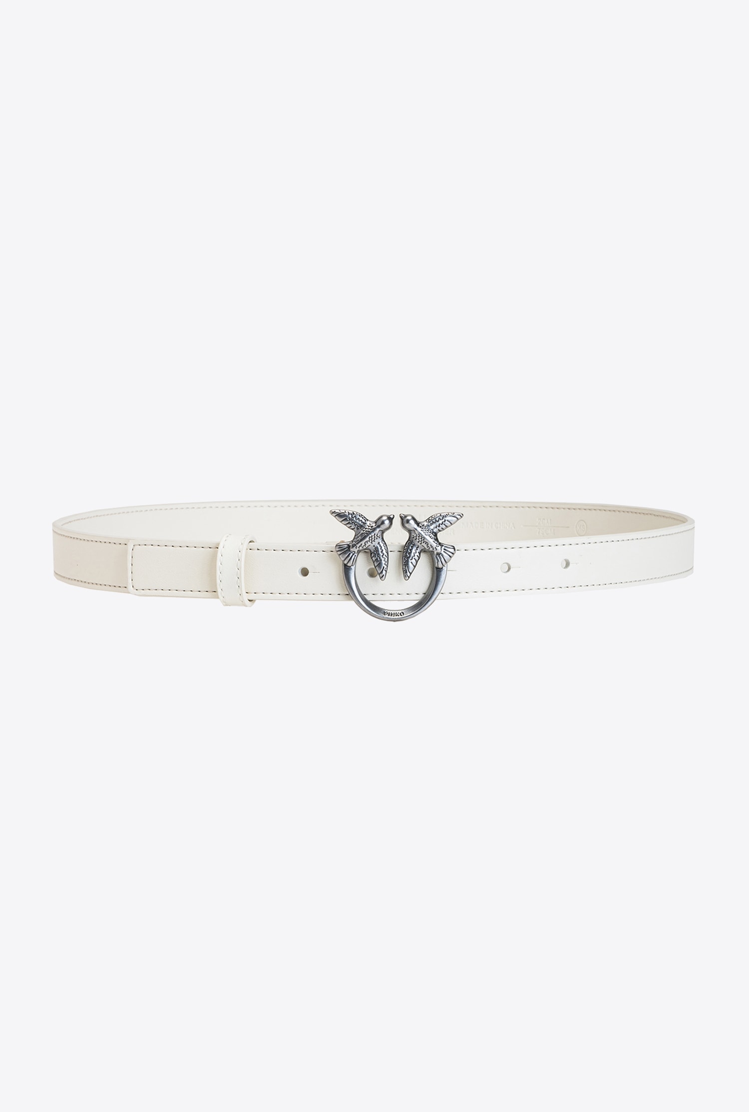 Love Birds thin leather belt