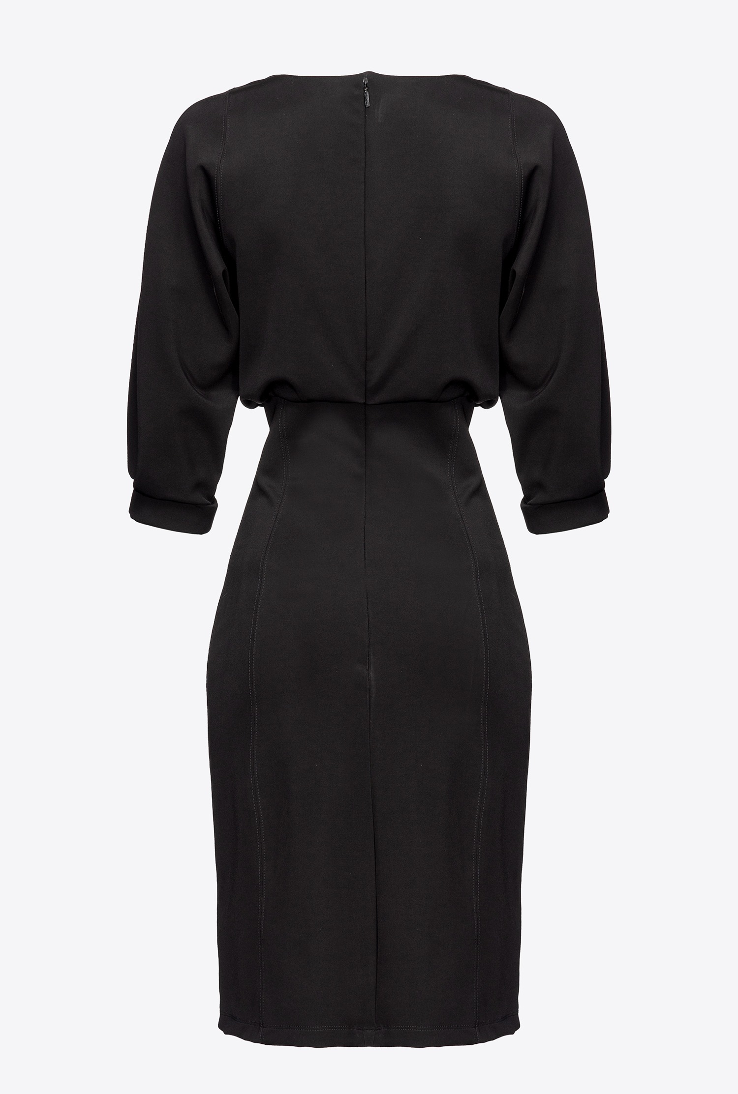 Midi dress with sheath skirt