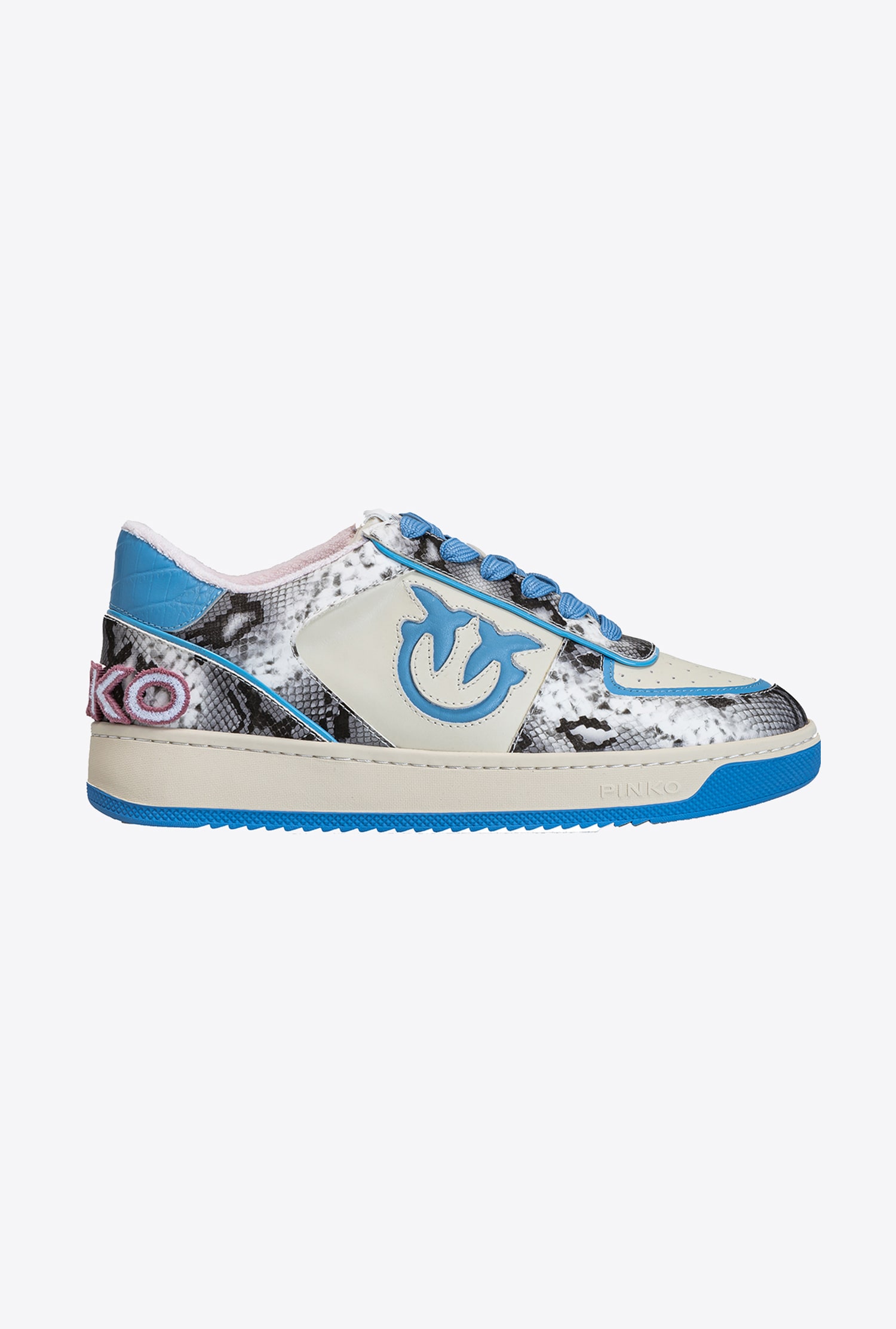 Flat reptile-print sneakers