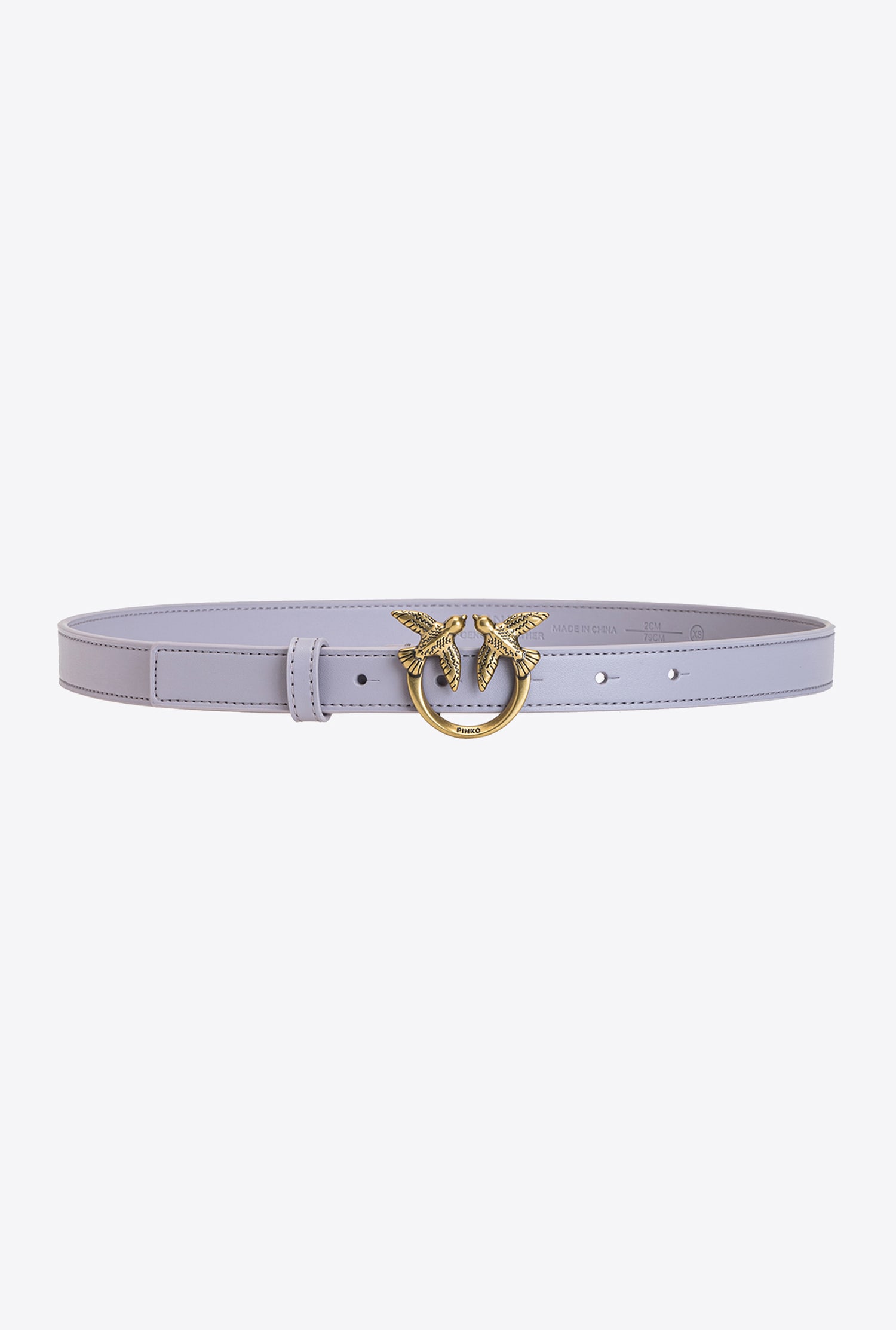 Love Birds thin leather belt