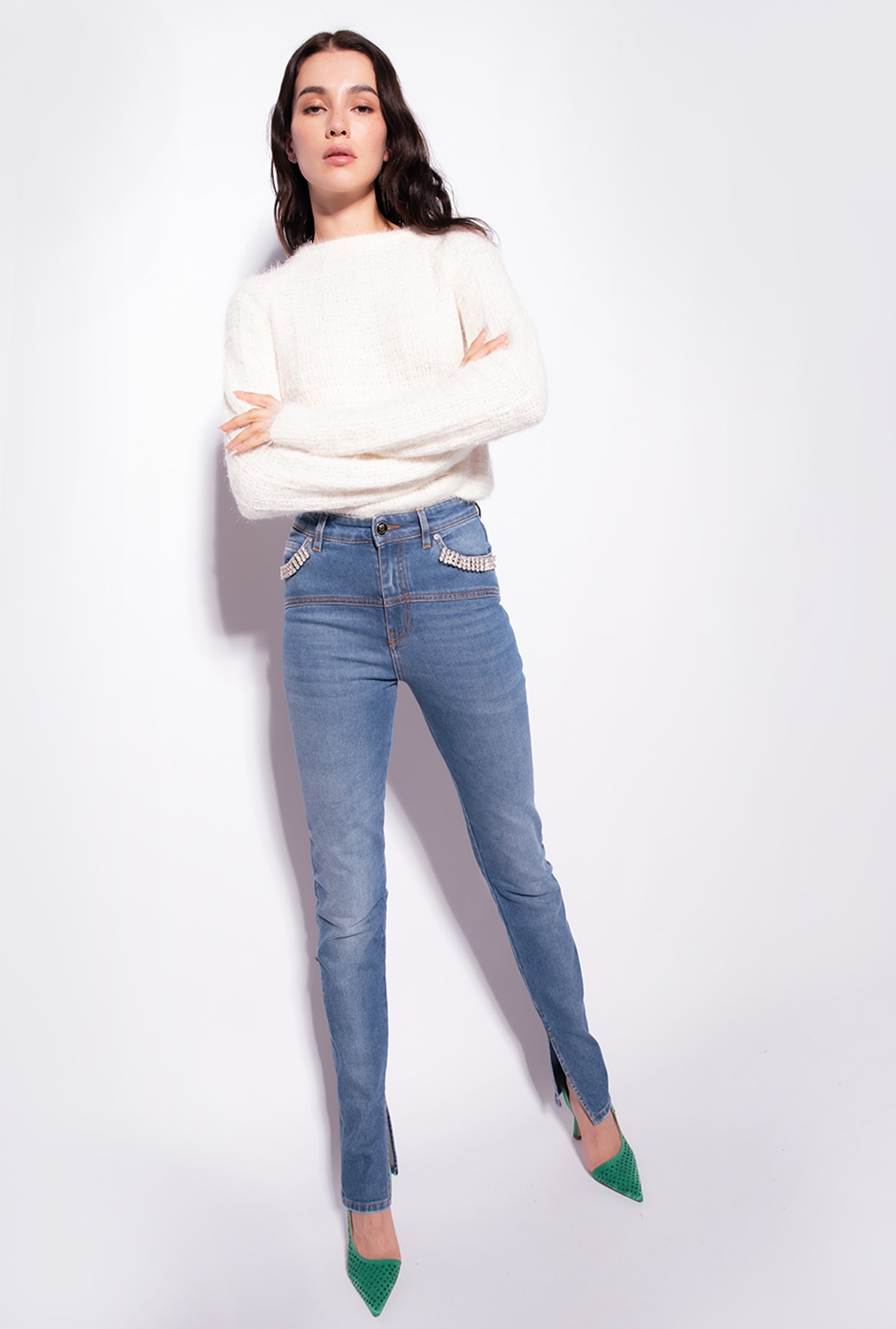 Alpaca blend fluffy pullover