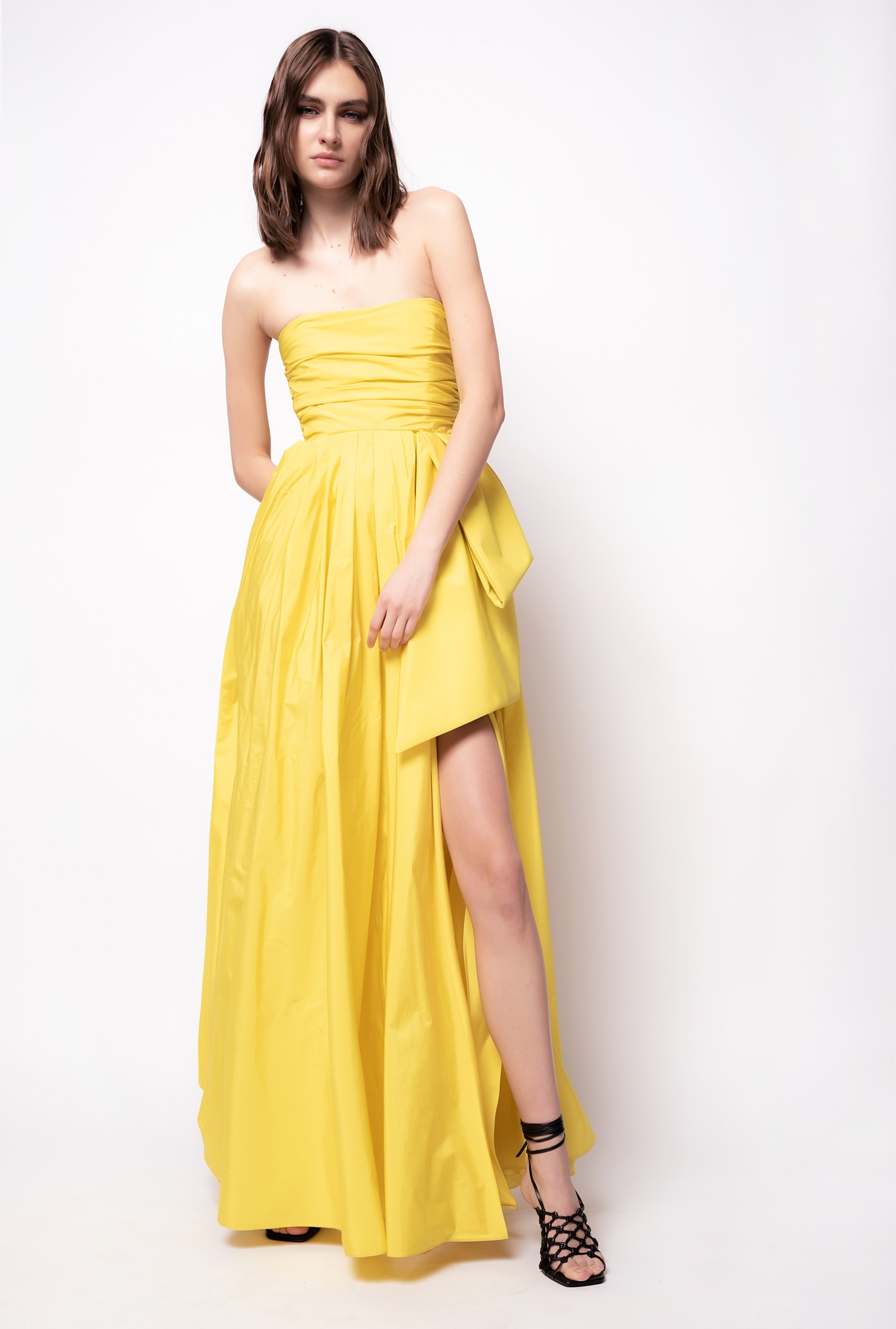 Long taffeta dress