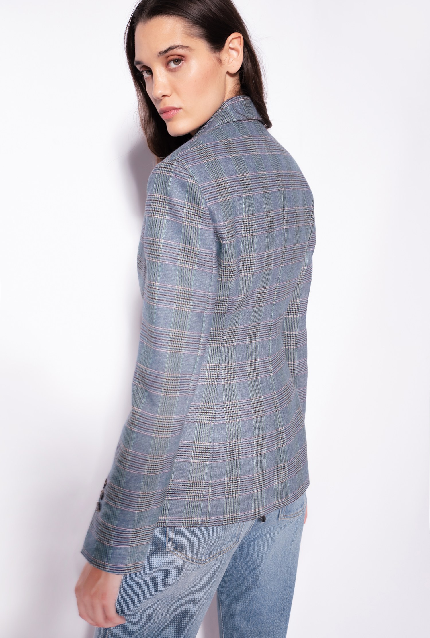 Prince-of-Wales flannel blazer