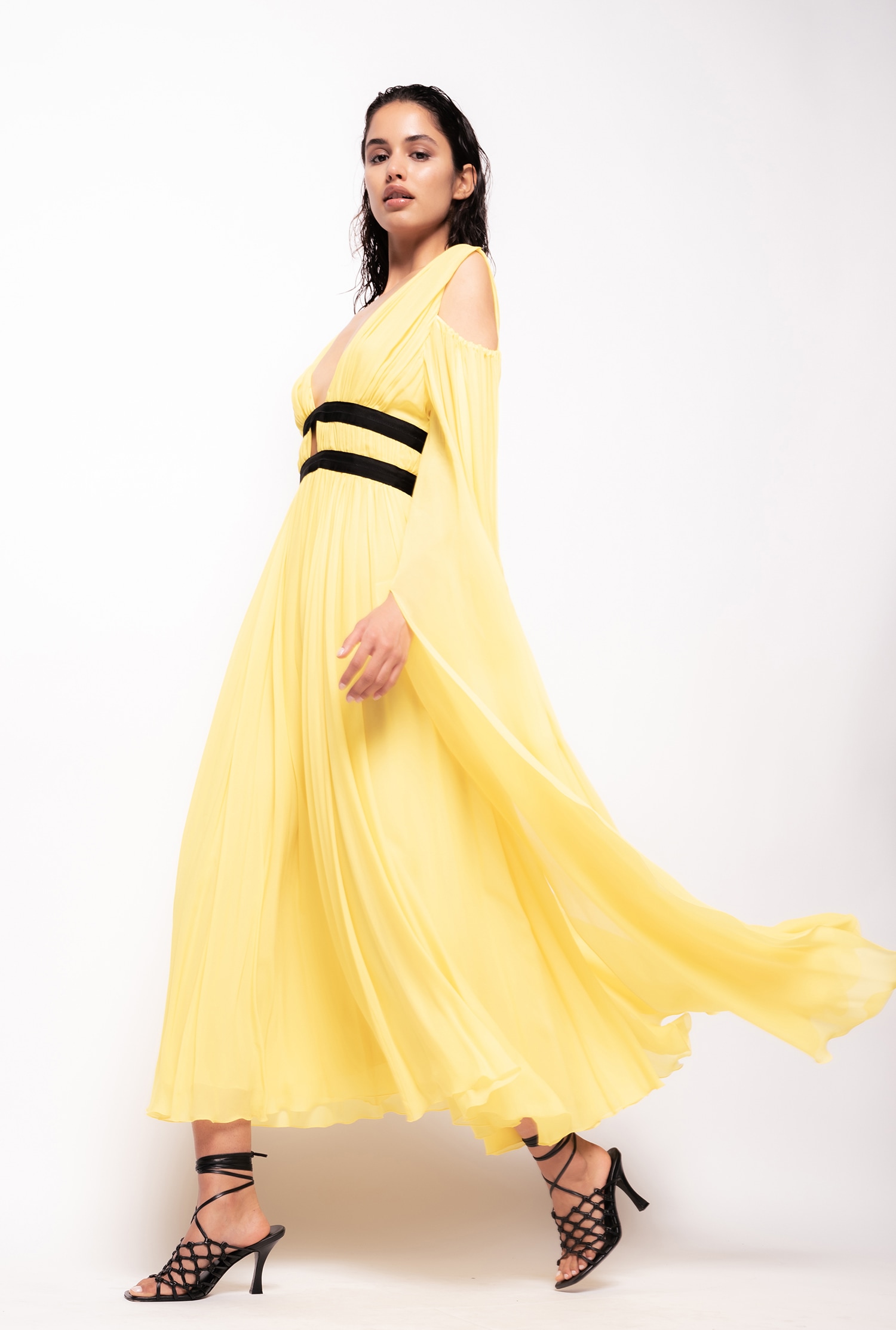 Off-the-shoulder midi dress