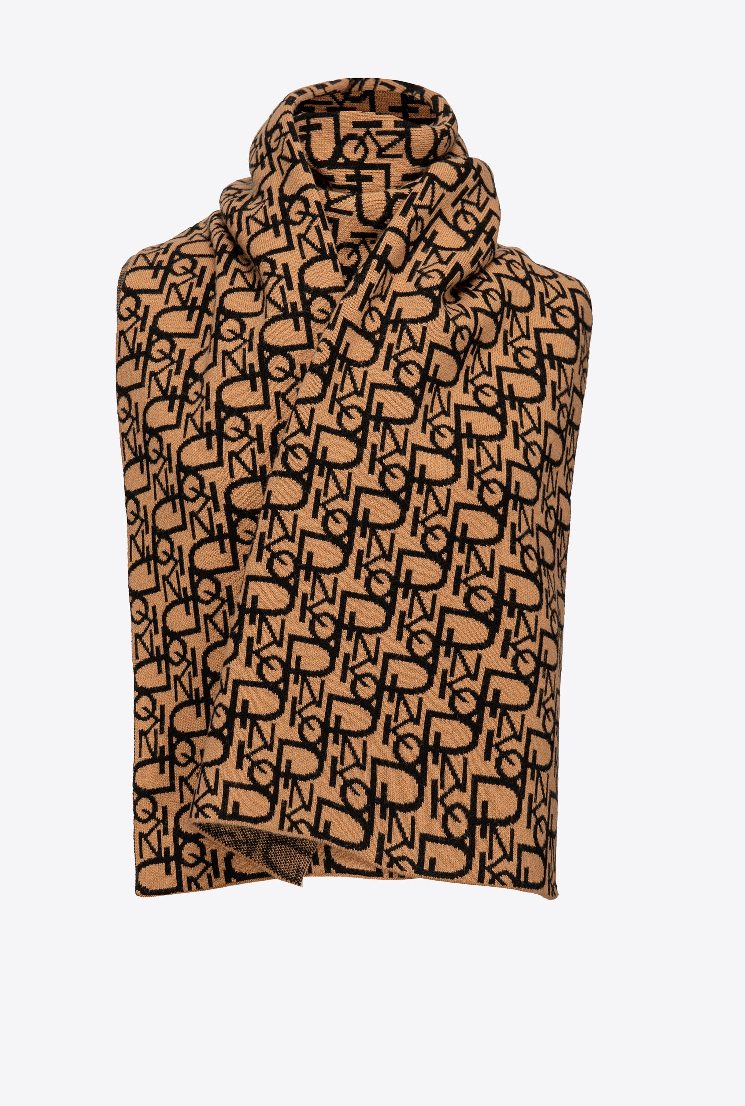 Cashmere jacquard scarf