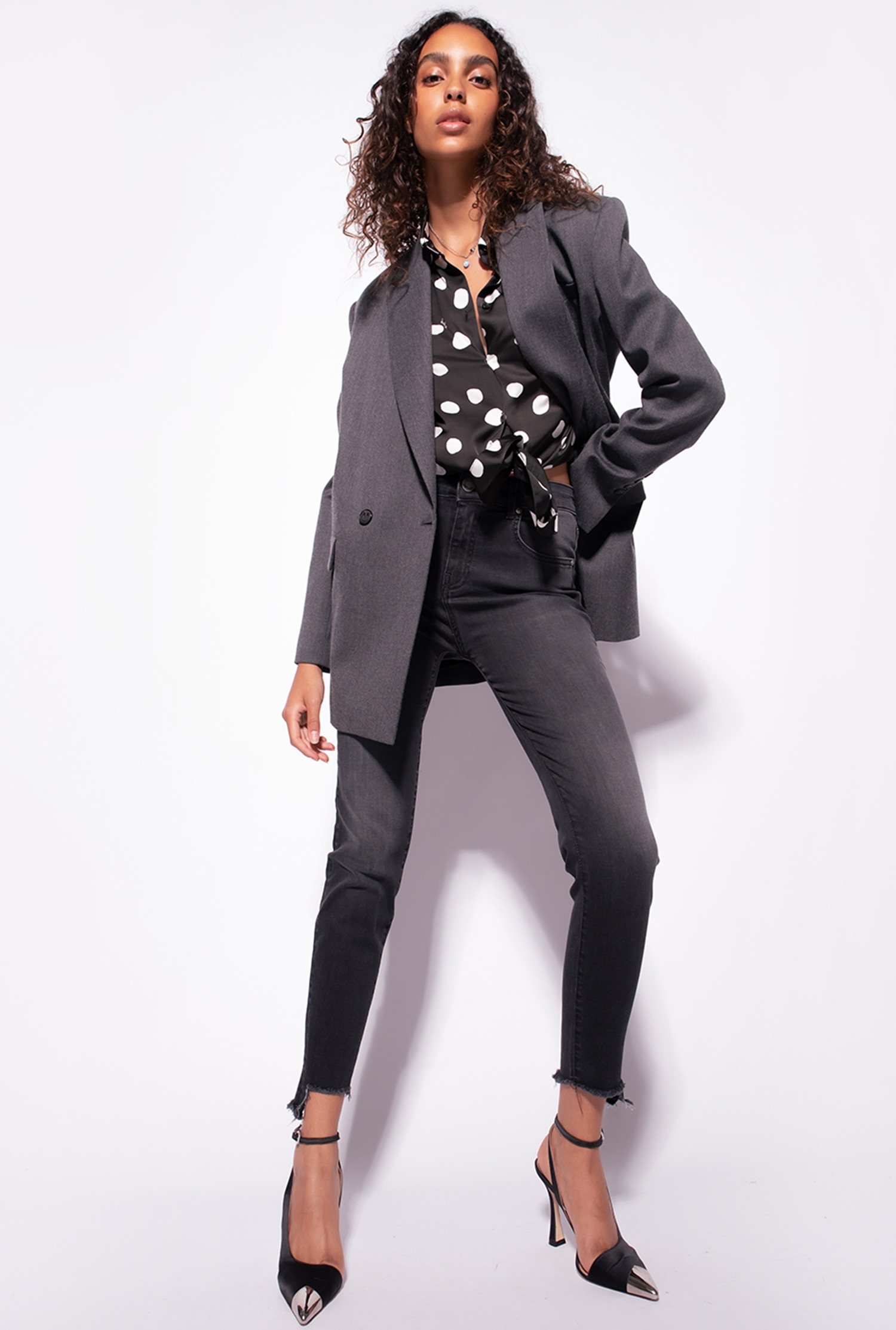 Skinny black stretch denim jeans