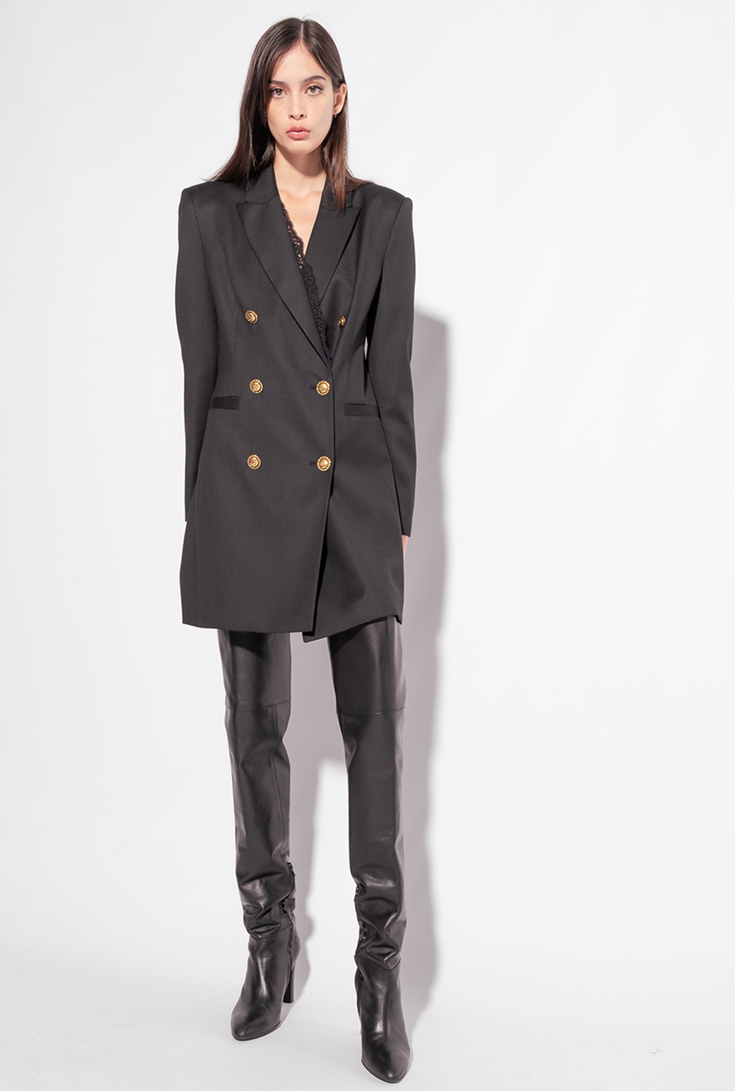 Buttoned blazer dress