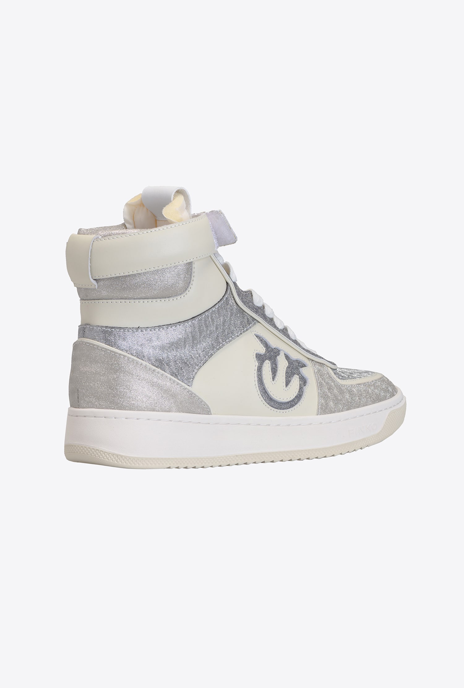 High-top sneakers with glitter