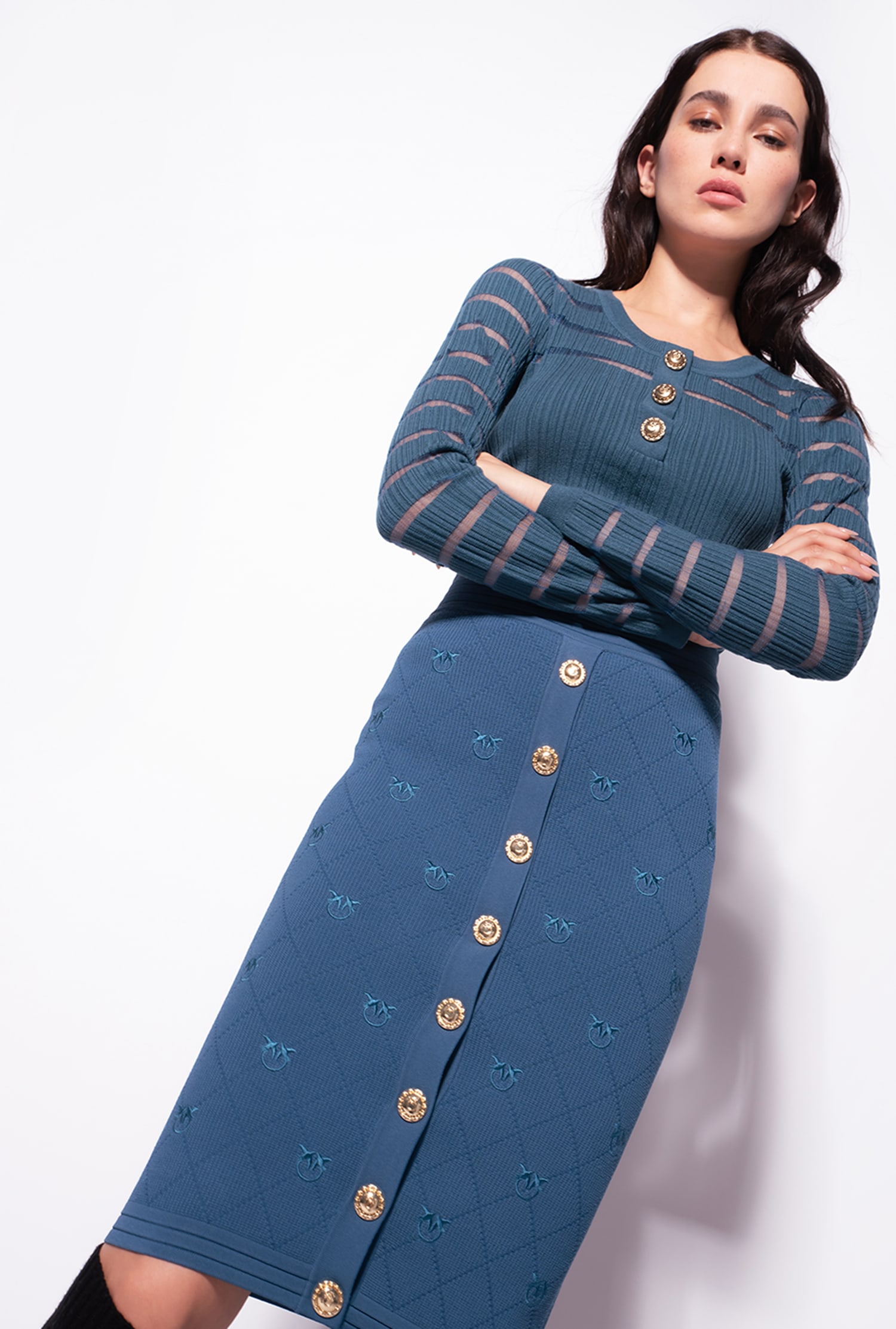 Jacquard Love Birds skirt