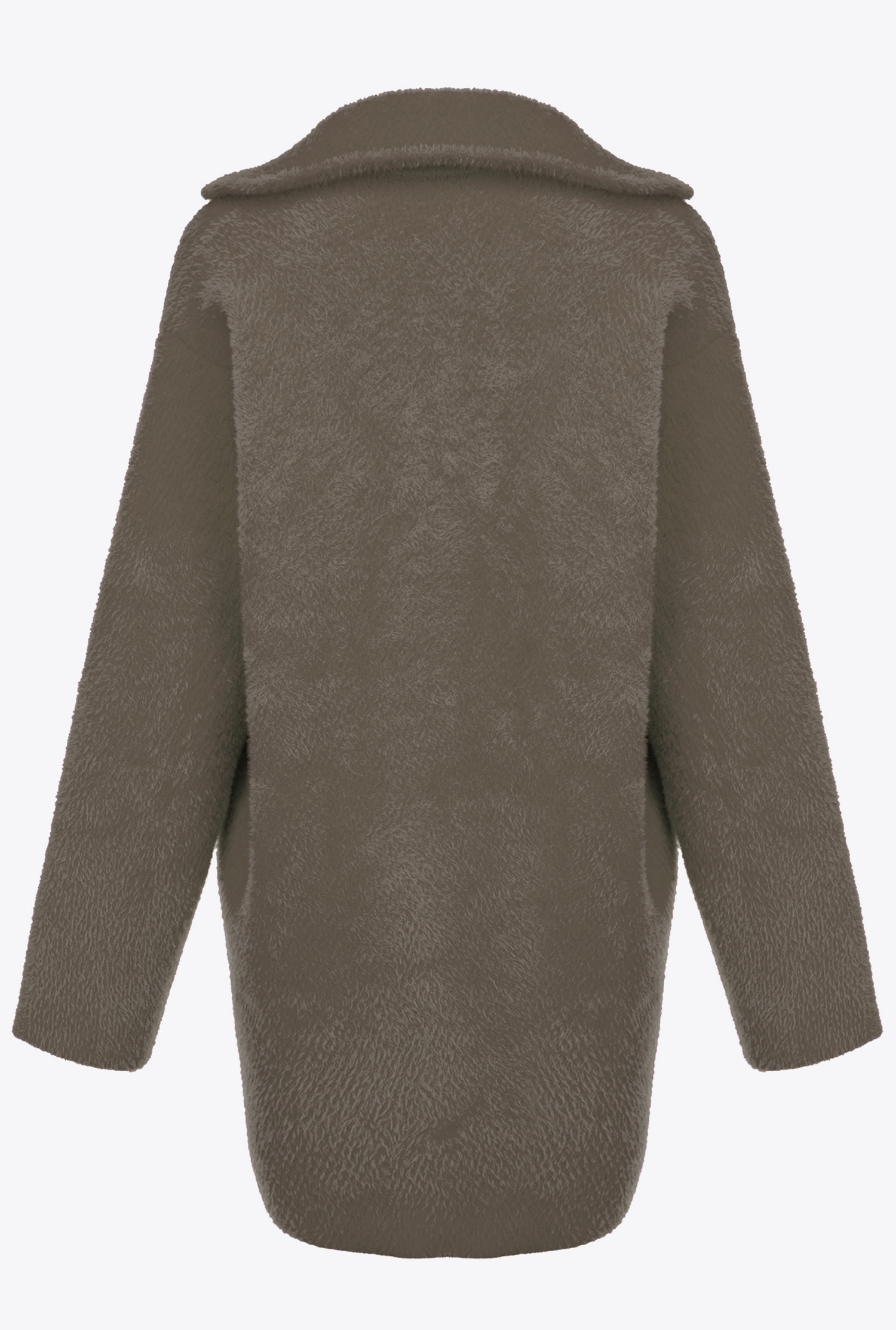 Faux fur cocoon coat