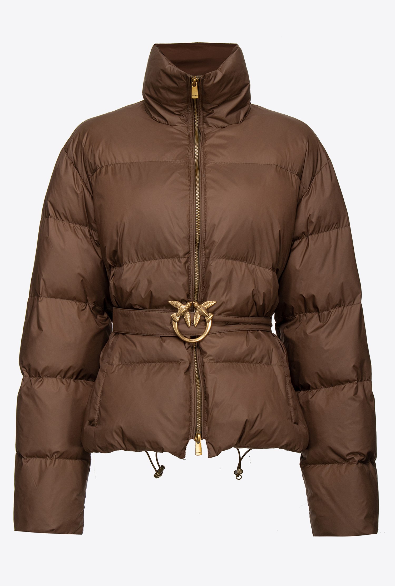 Short down jacket with belt