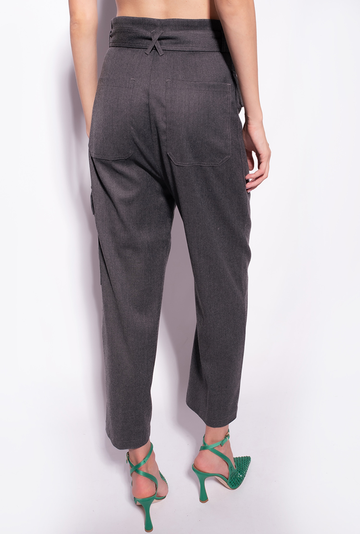 Flannel cargo trousers