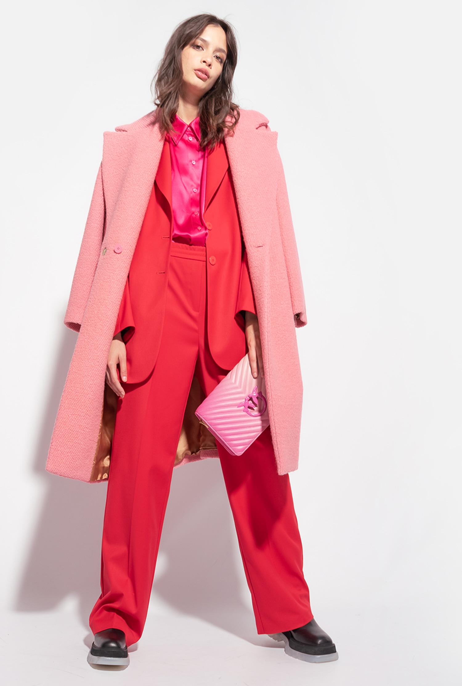 Oversized red blazer