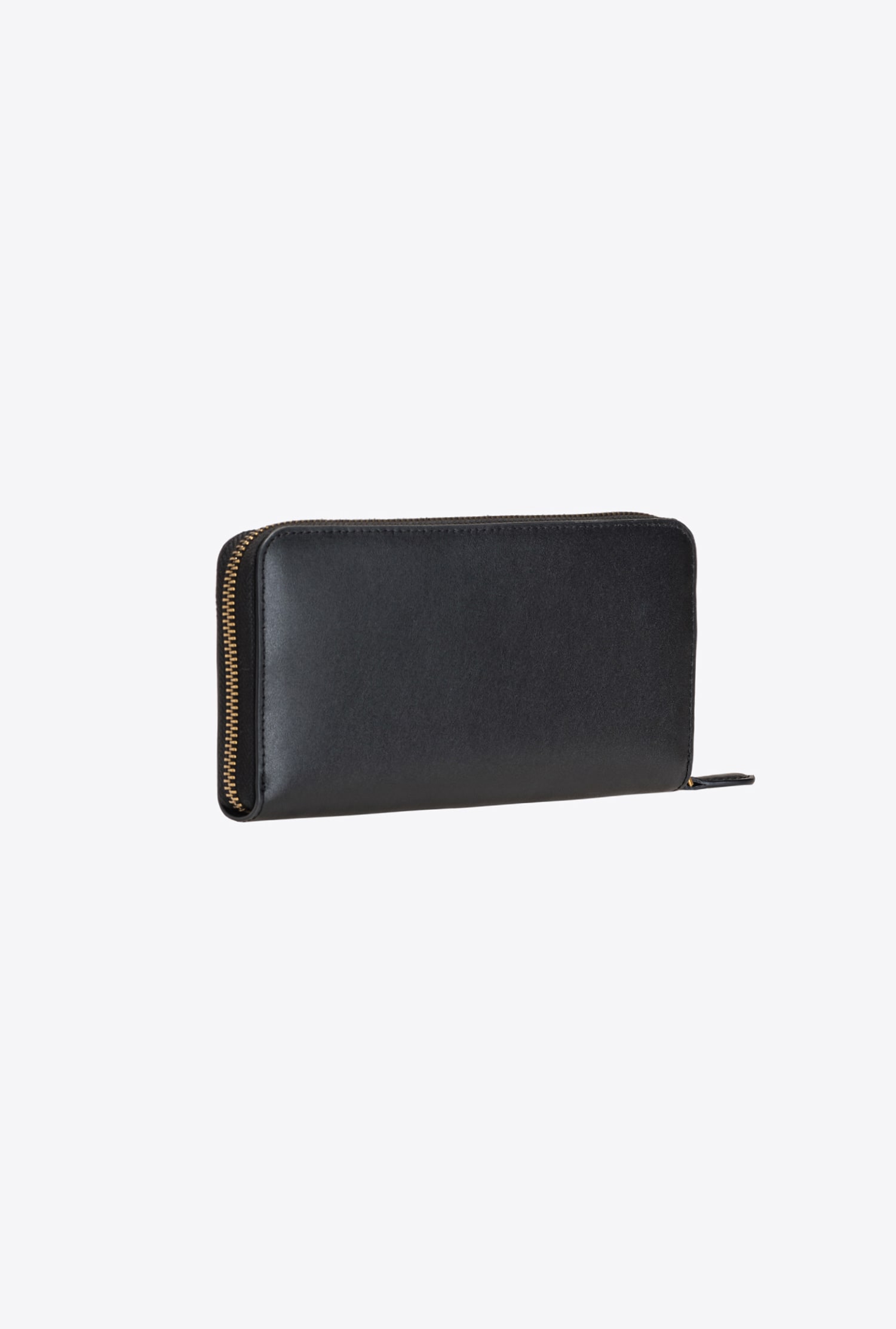 Zip-around leather wallet