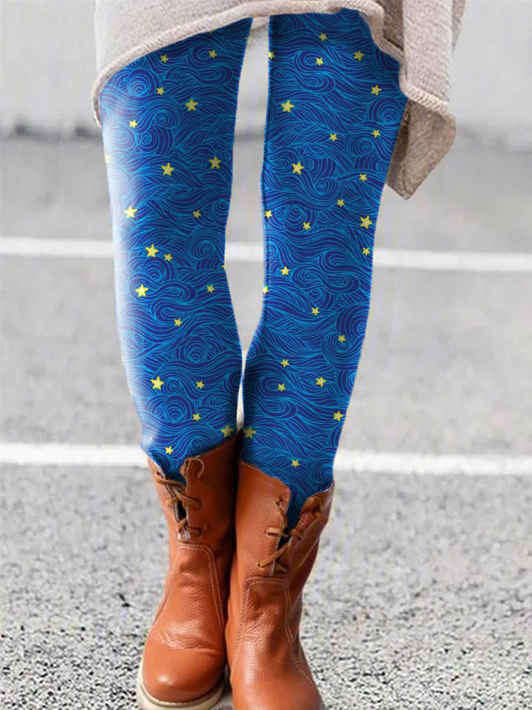 Women's Casual Star Print Leggings