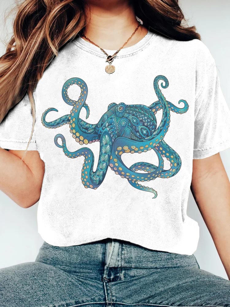 Octopus Art Print Comfy T-shirt