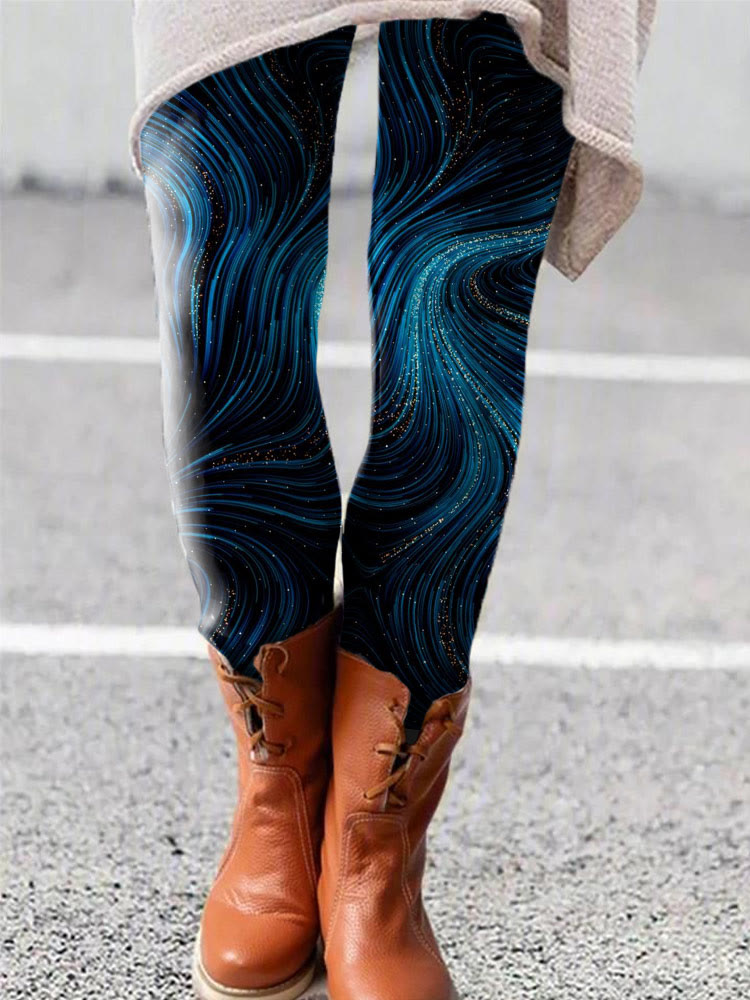 Geometric Starry Print Leggings