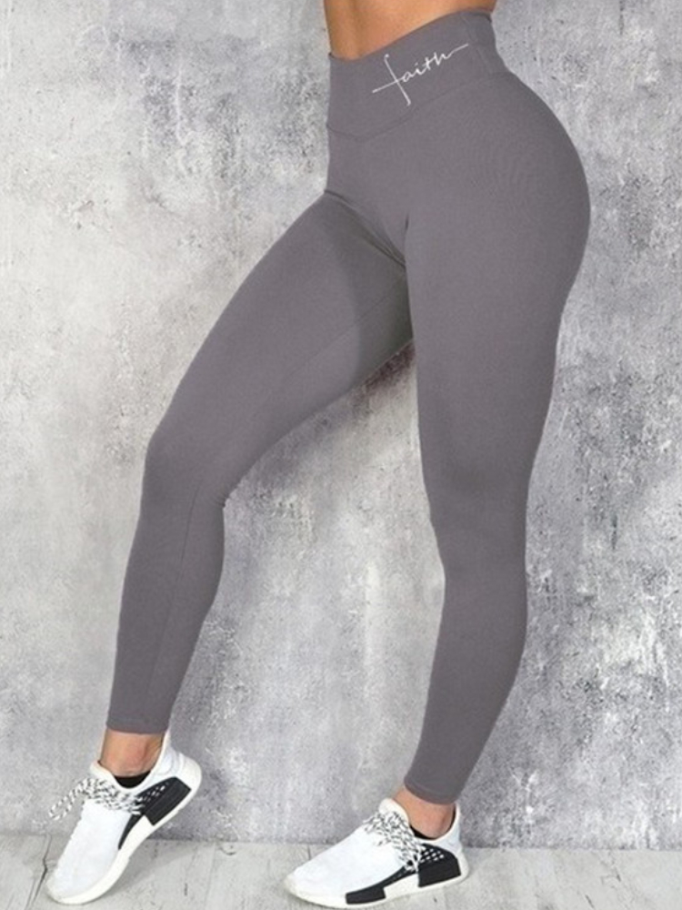 Faith Cross High Rise Strechy Leggings