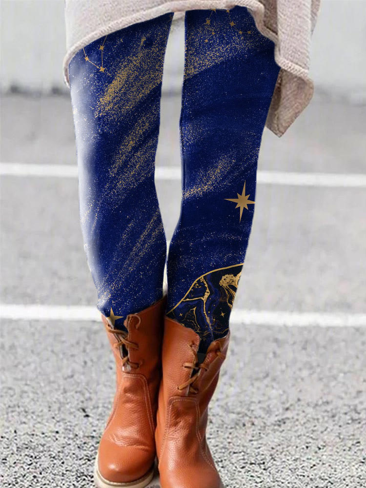 Women's Casual Fantasy Starry Sky Print Leggings