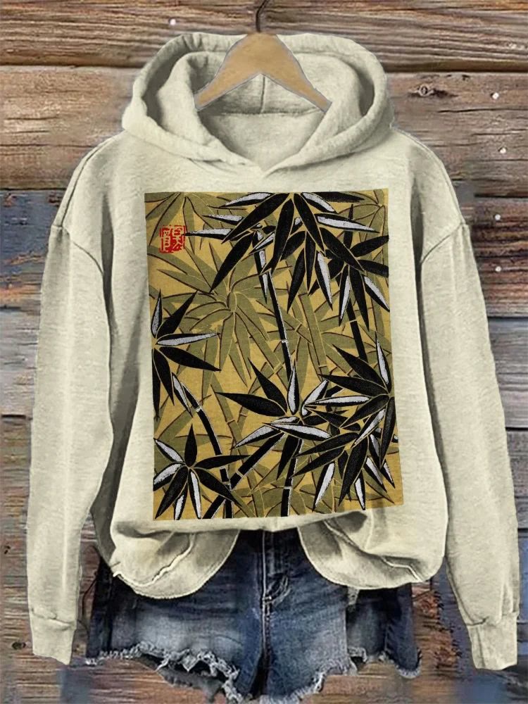 Bamboo Classy Japanese Art Comfy Hoodie