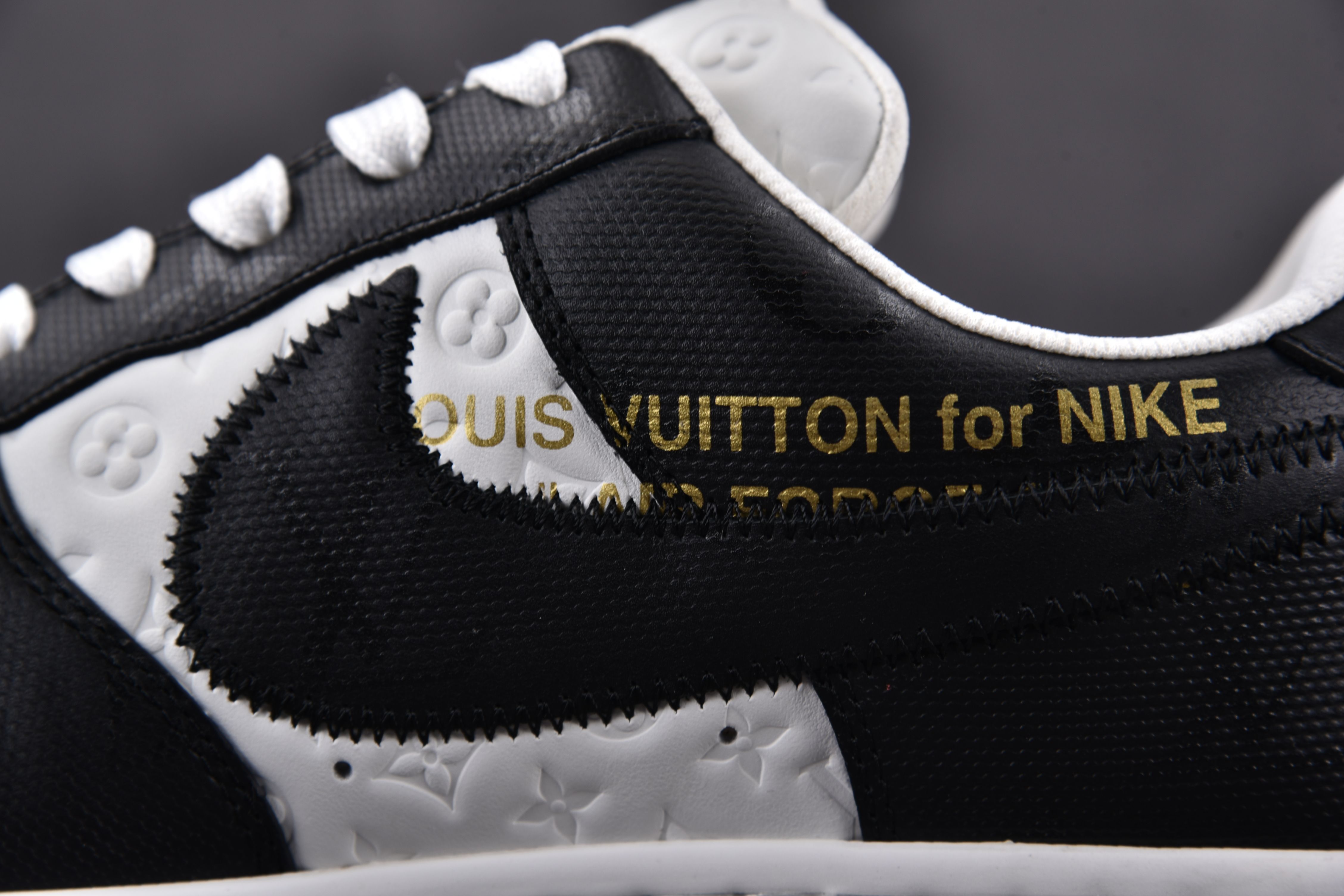 Nike Air Force 1 Low Louis Vuitton Royal Black White (Be careful about the size!!)