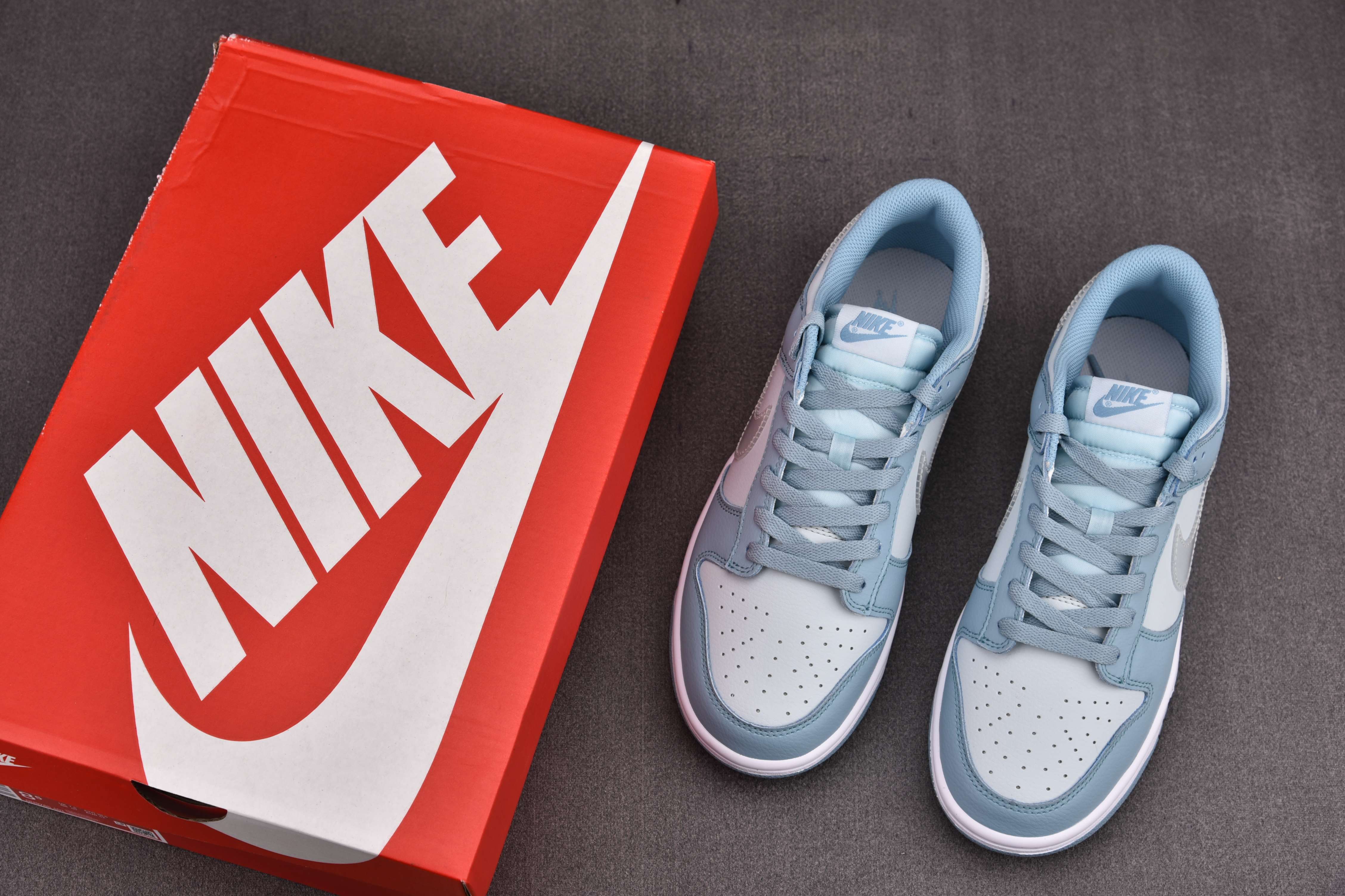 Nike Dunk Low Clear Blue Swoosh