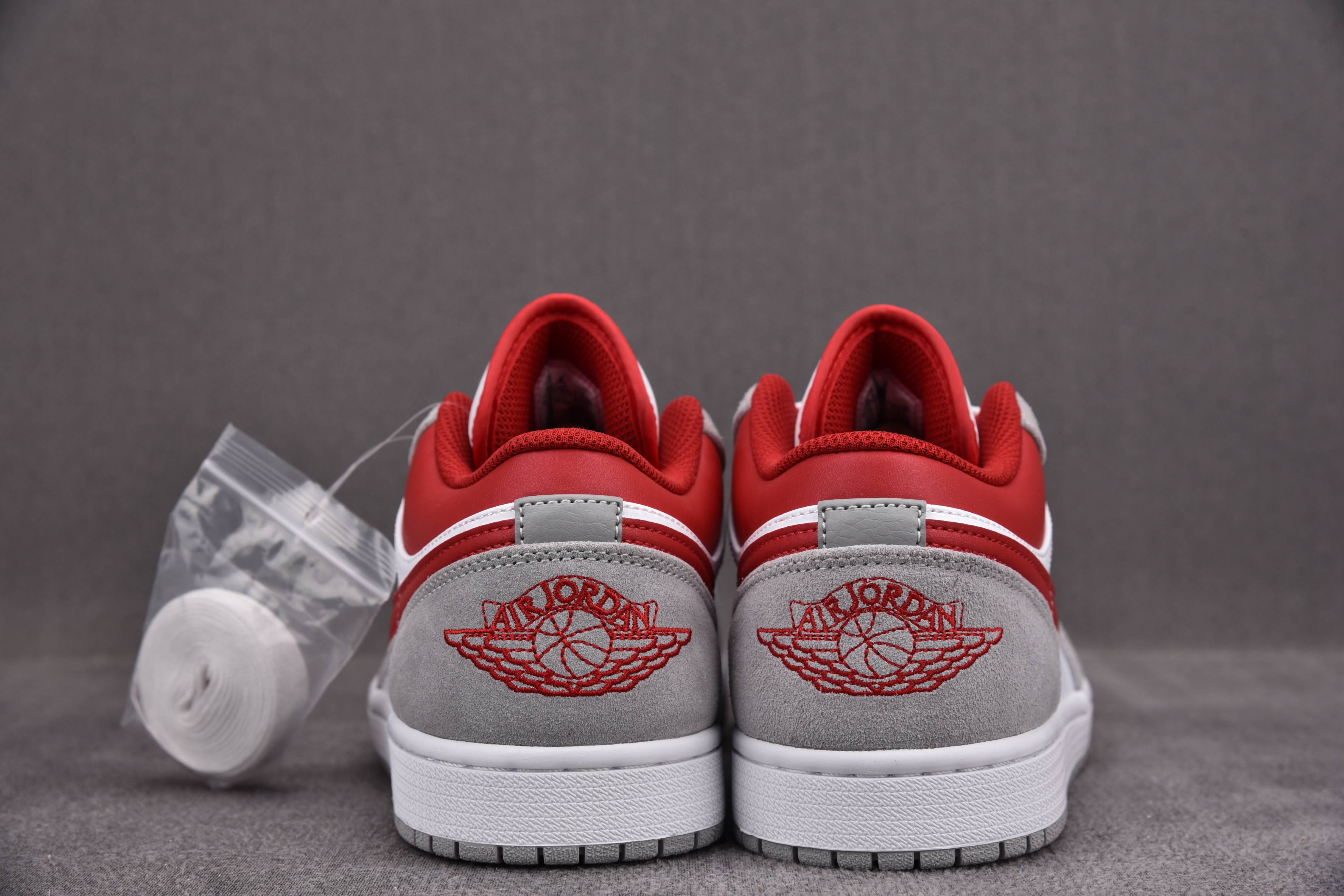 Jordan 1 Low SE Light Smoke Grey Gym Red