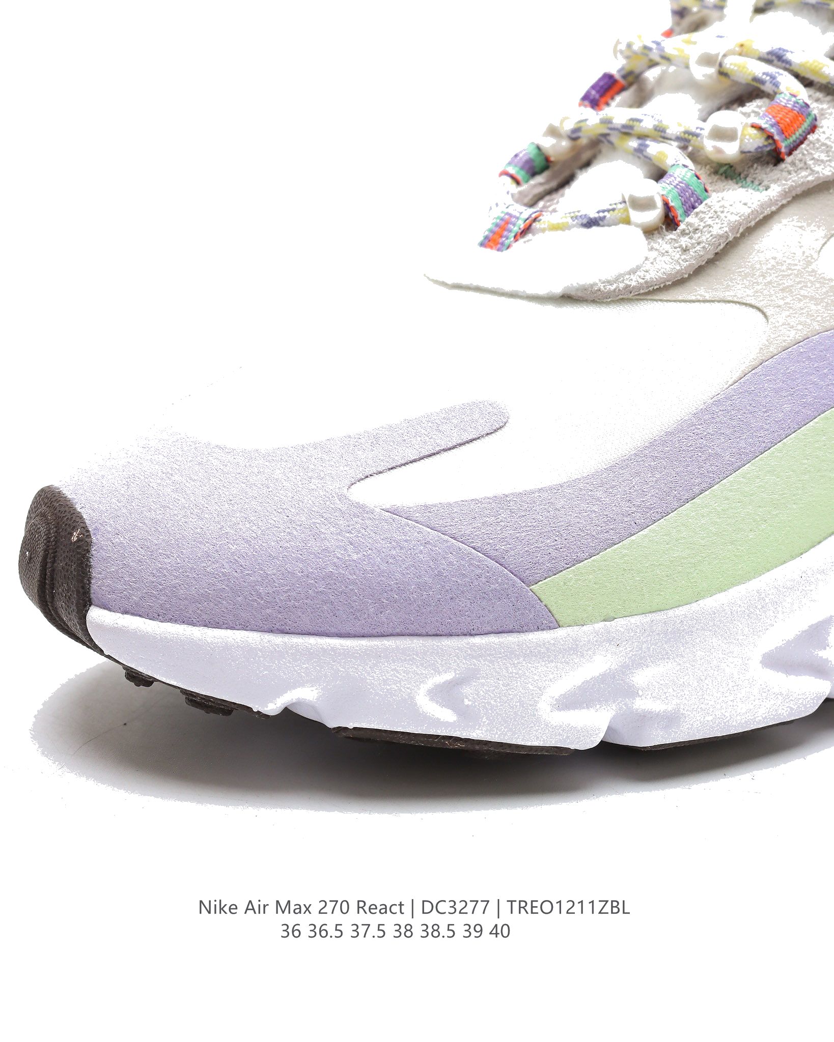 Nike Air Max 270 React SEBeige Orange Purple DC3276-101 Dames Schoenen