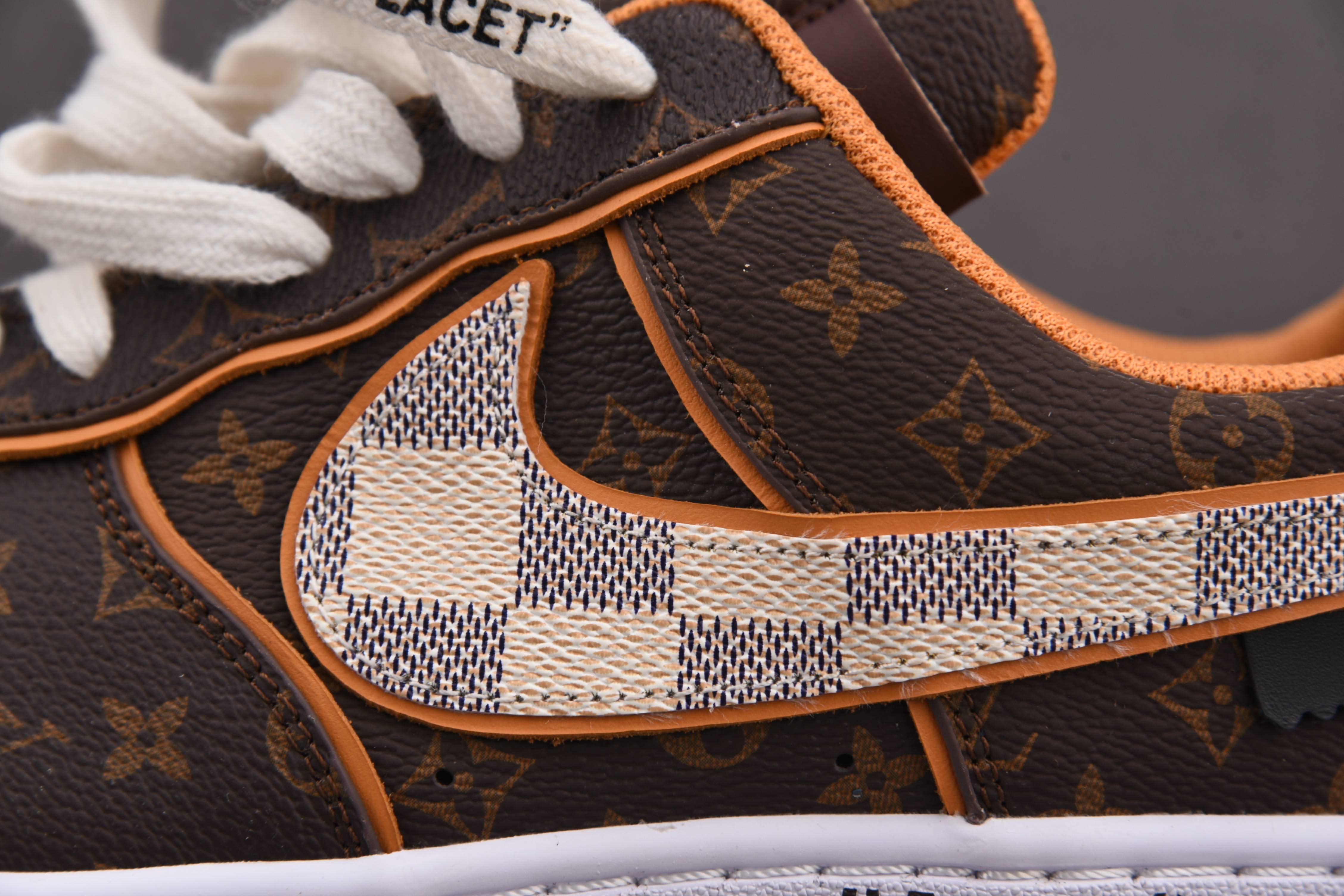 Nike Air Force 1 Low Louis Vuitton Monogram Brown Damier Azur 2 (Be careful about the size!!)