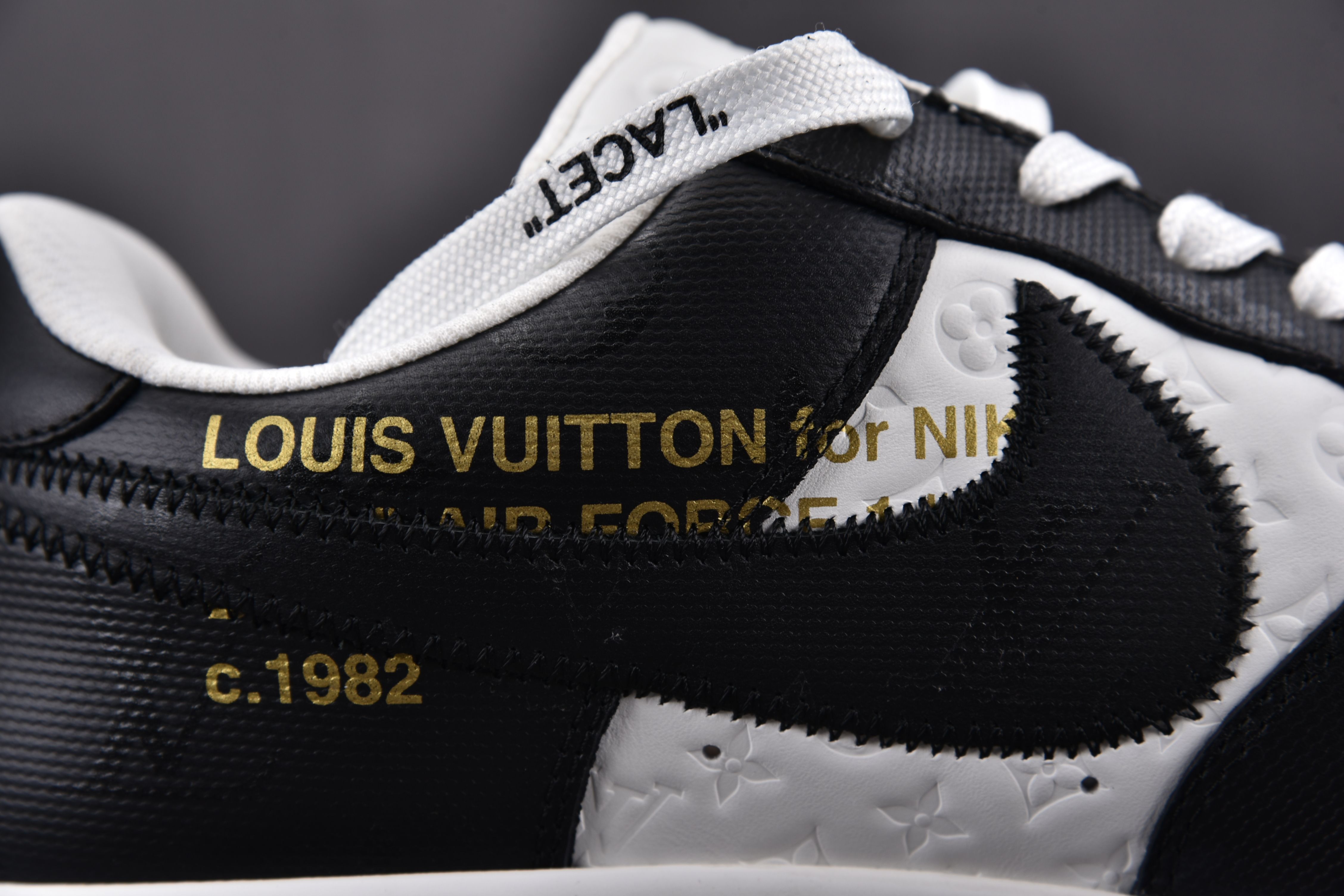 Nike Air Force 1 Low Louis Vuitton Royal Black White (Be careful about the size!!)