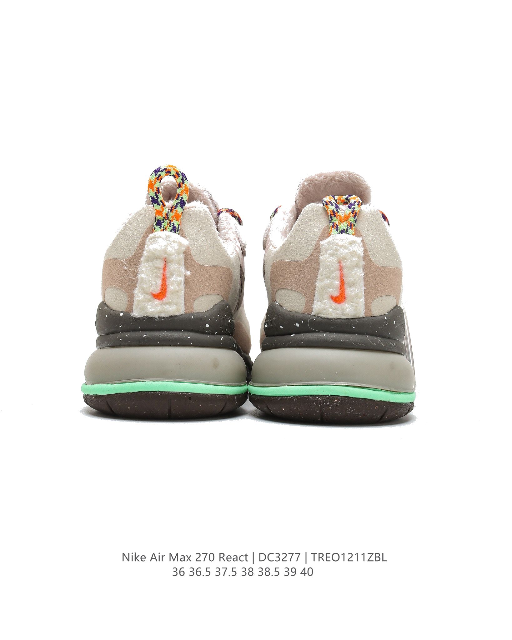 Nike Air Max 270 React SEBeige Orange Purple DC3276-101 Dames Schoenen-1