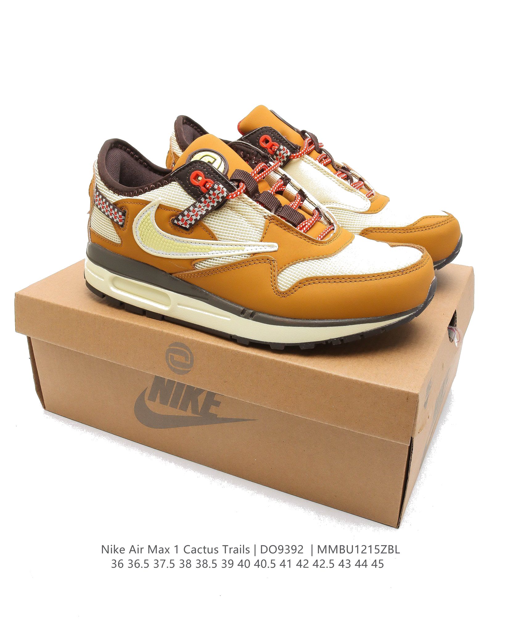 Travis Scott x Nike Air Max 1WheatLemon DO9392-700 Dames & Heren Schoenen-1