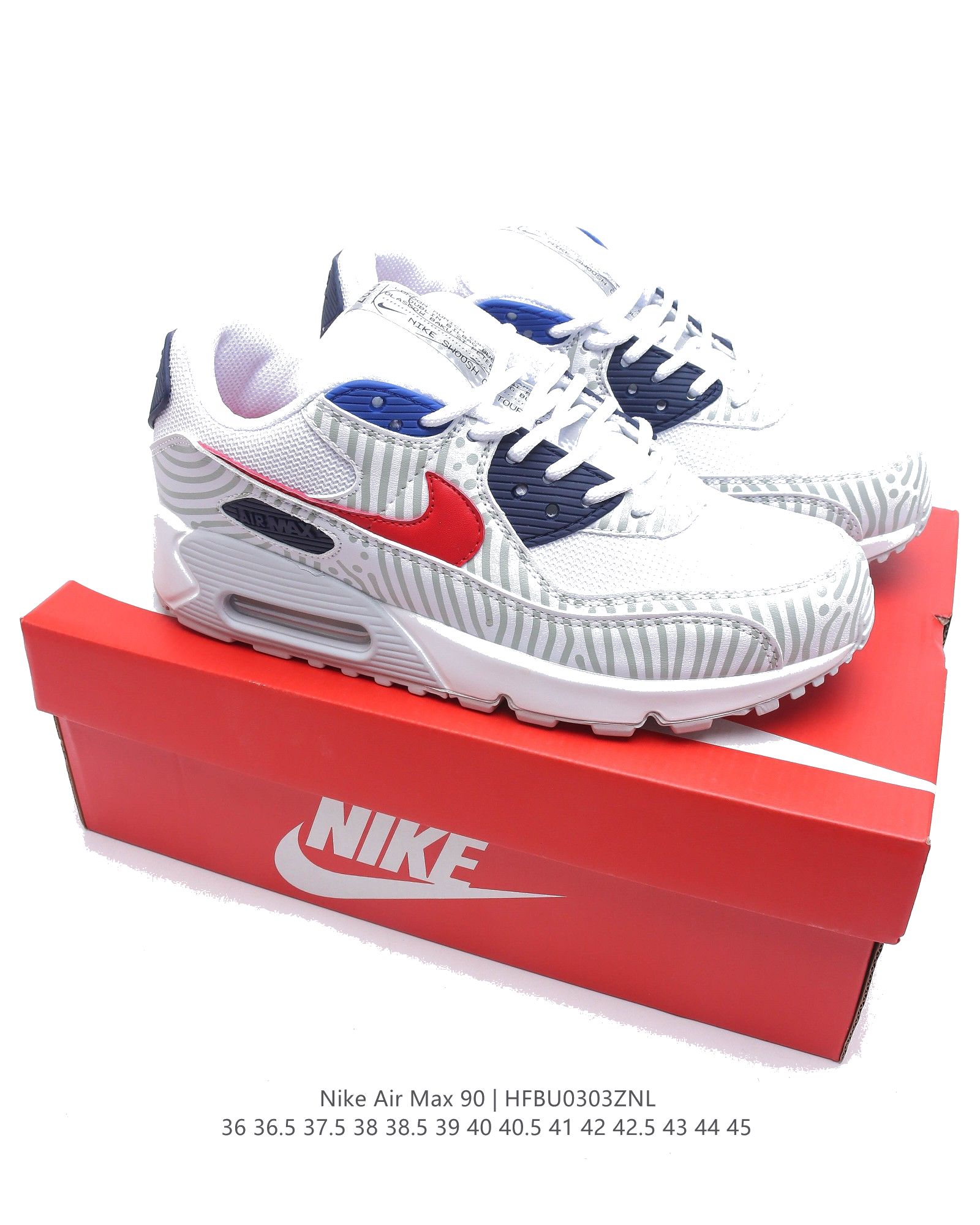 Nike Air Max 90Euro Tour Zebra CW7574-100 Dames & Heren