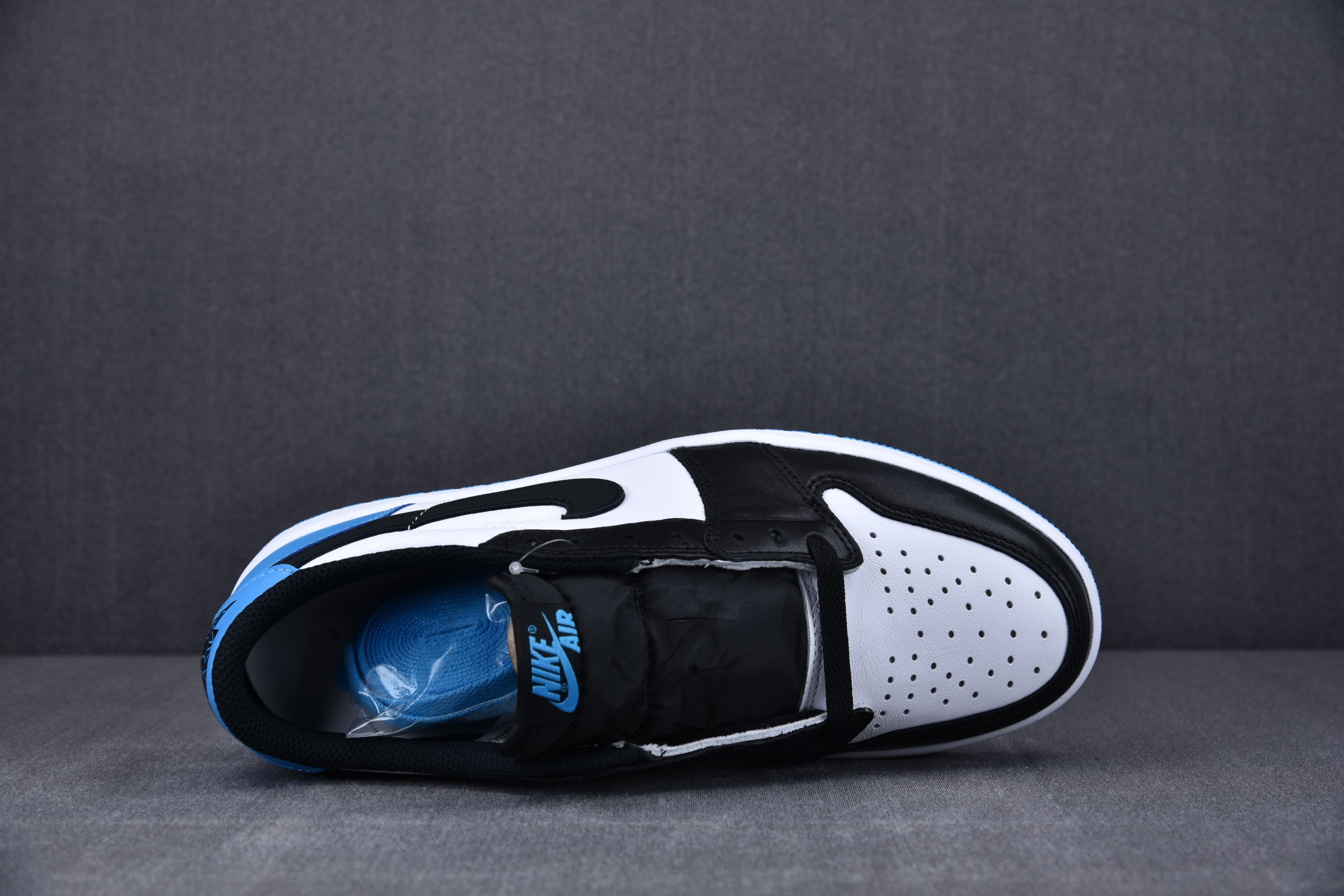 Jordan 1 Retro Low OG Black Dark Powder Blue