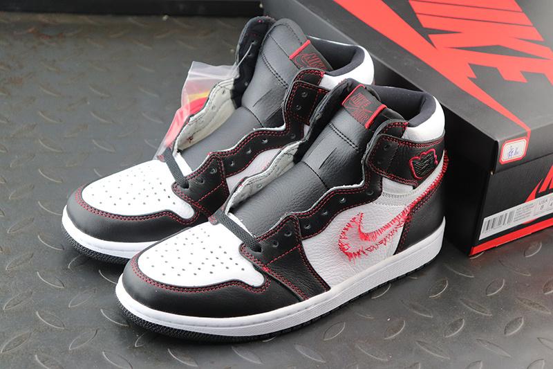 Jordan 1 Retro High Defiant White Black Gym Red