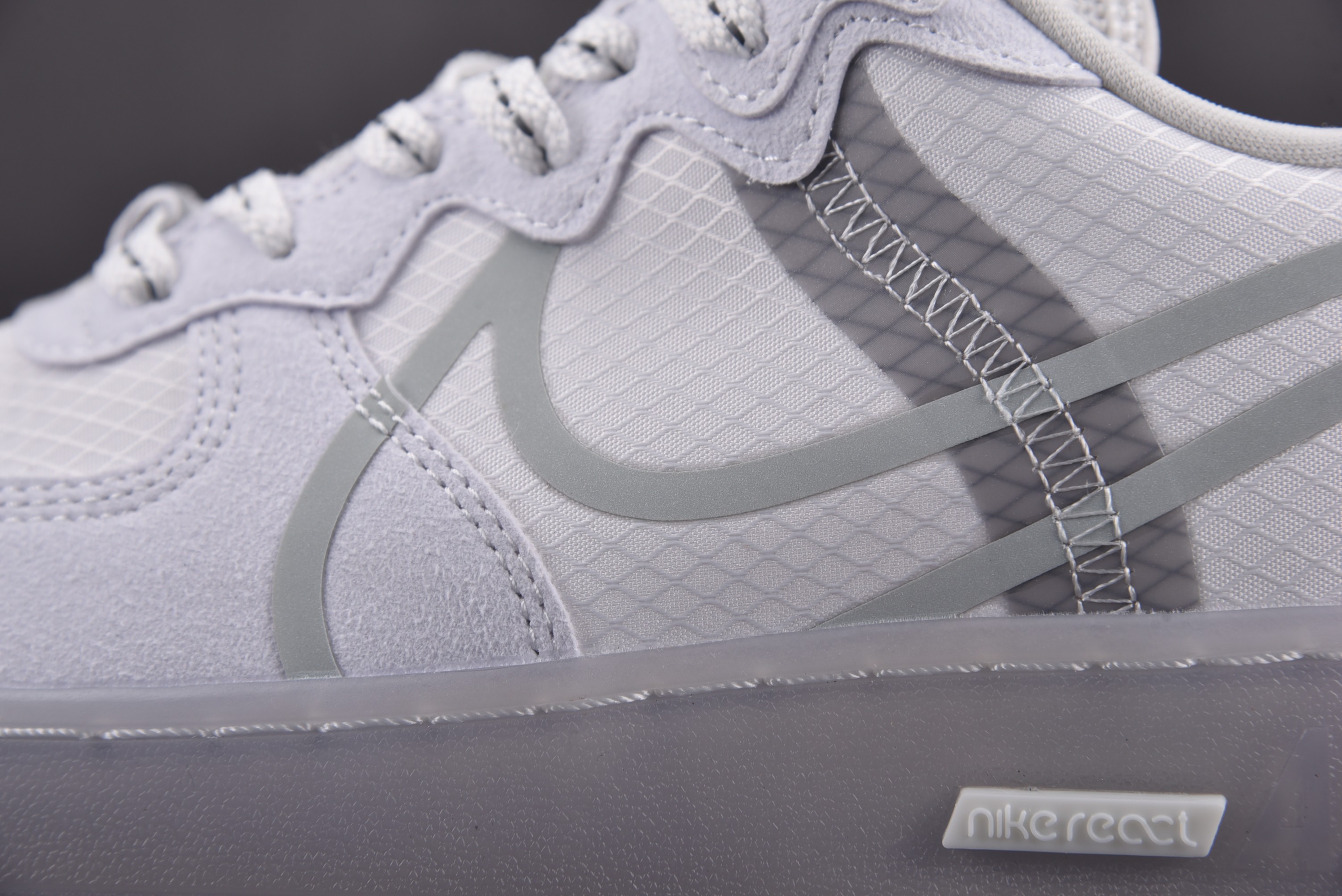 Nike Air Force 1 React White Light Bone