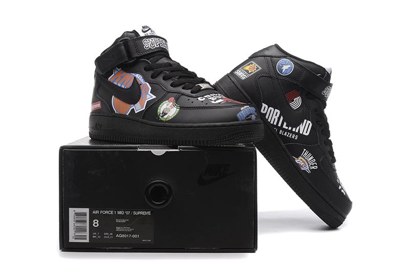Air Force 1 Mid Supreme NBA Black