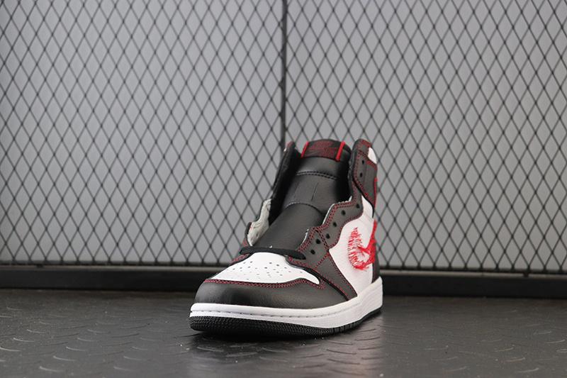 Jordan 1 Retro High Defiant White Black Gym Red