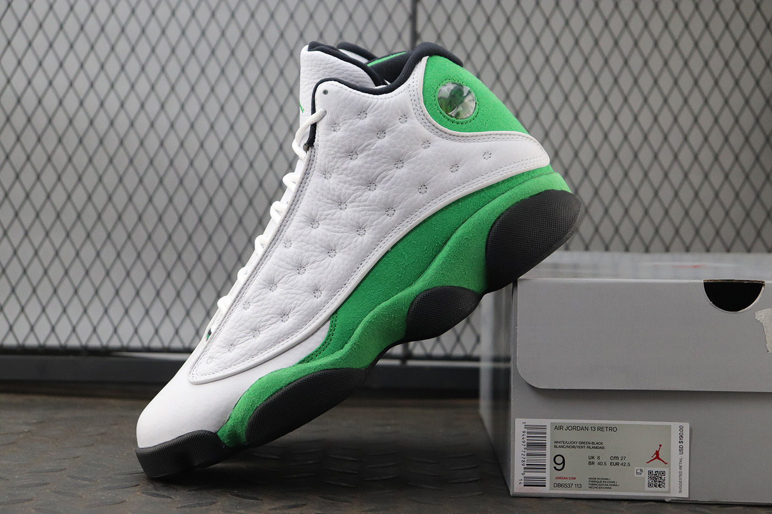 Jordan 13 Retro White Lucky Green