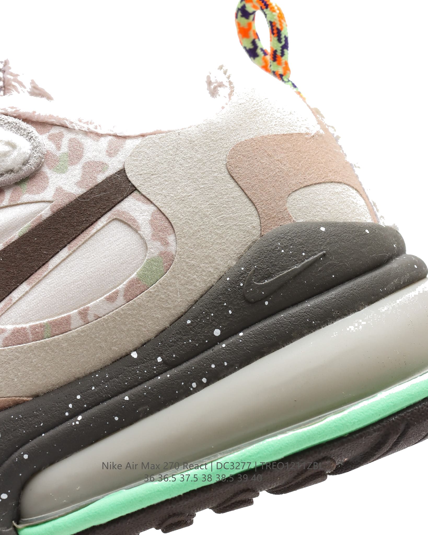 Nike Air Max 270 React SEBeige Orange Purple DC3276-101 Dames Schoenen-1