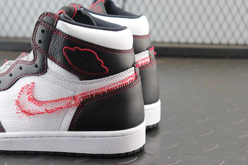 Jordan 1 Retro High Defiant White Black Gym Red