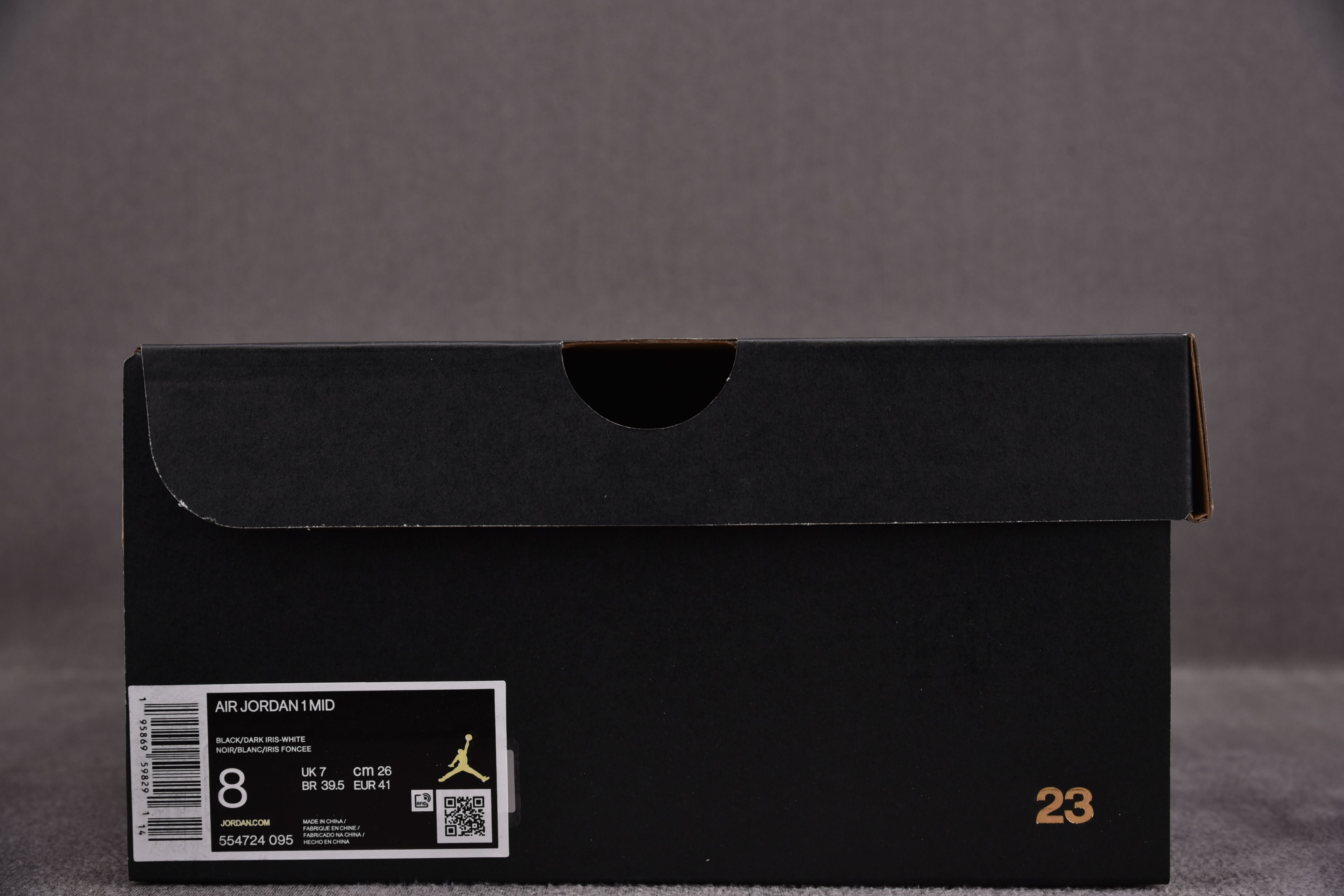 Jordan 1 Mid White Black Purple