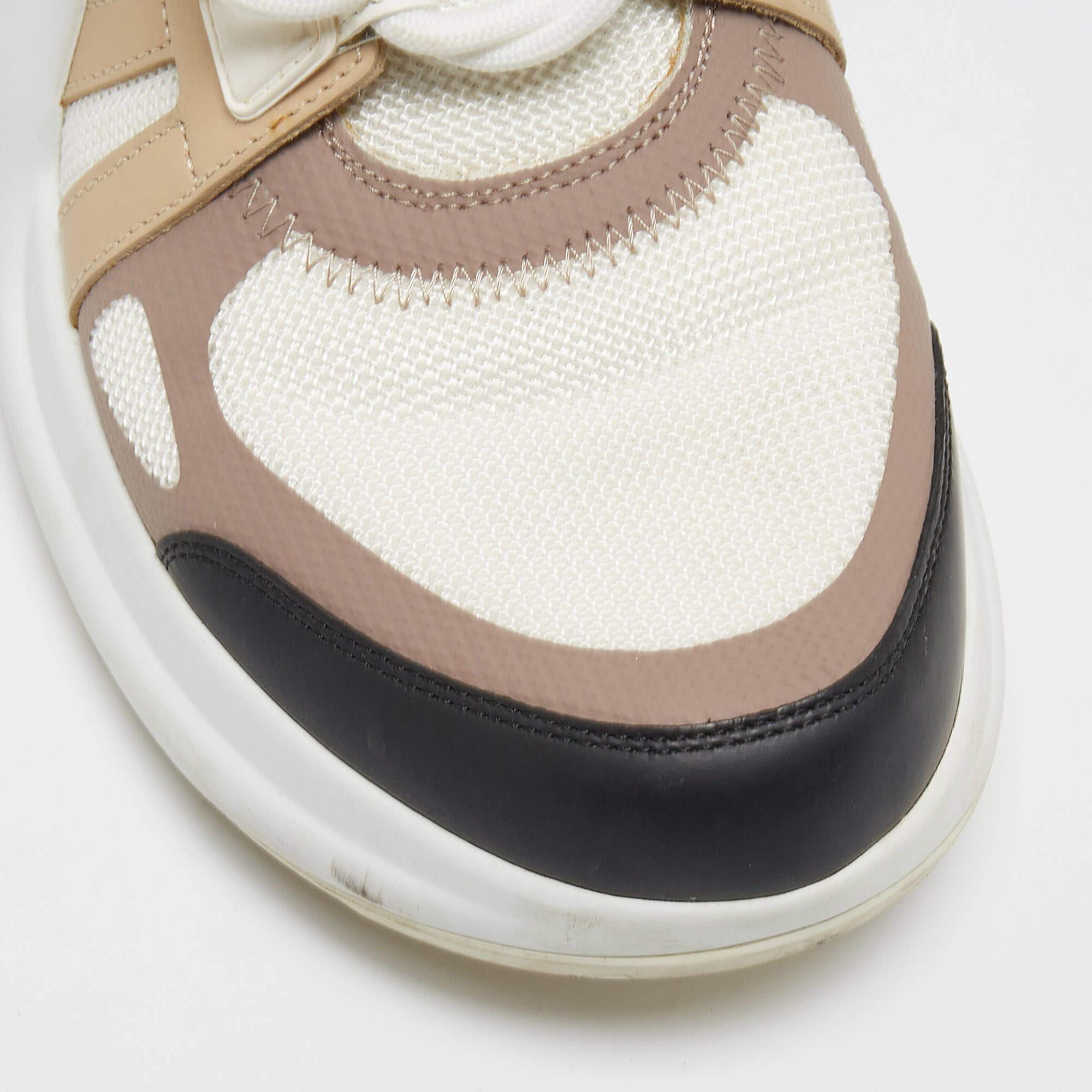 Louis Vuitton Tricolour Mesh and Leather Archlight High Top Sneakers