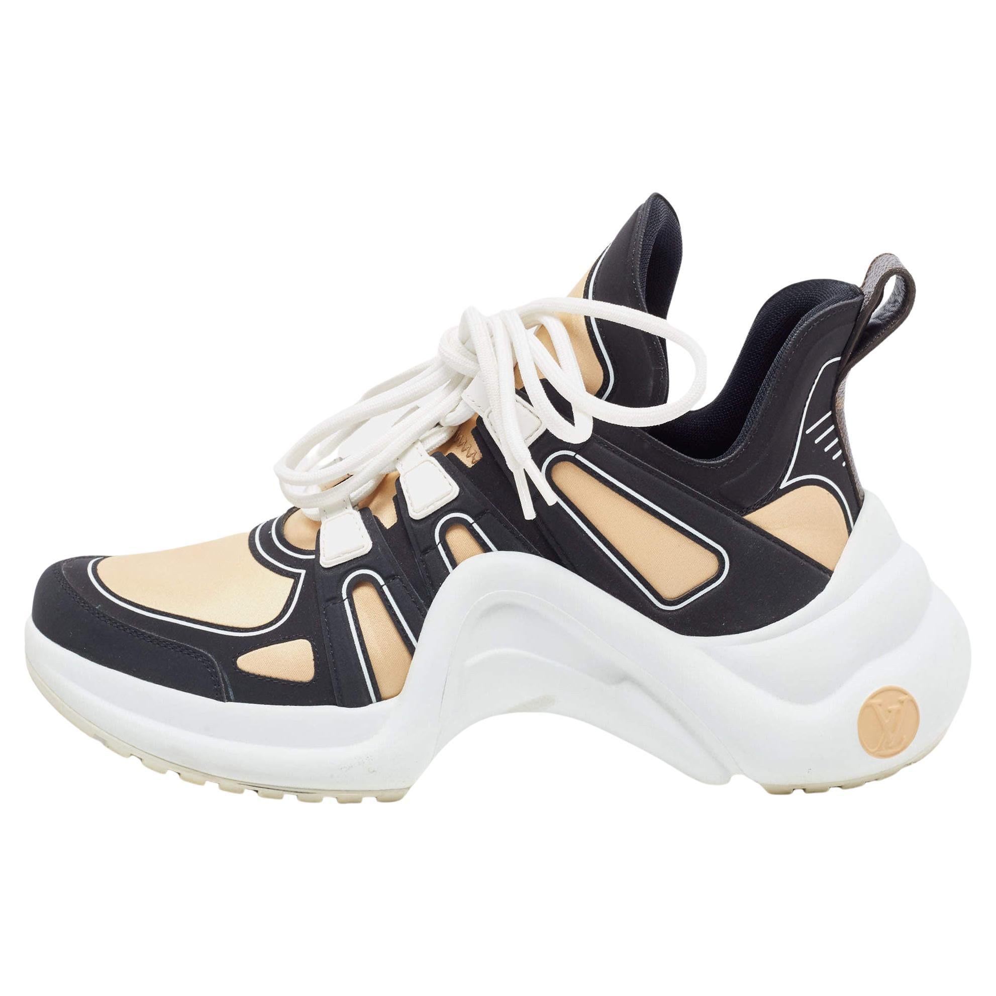 Louis Vuitton Brown/Black Nylon and Leather Archlight Sneakers