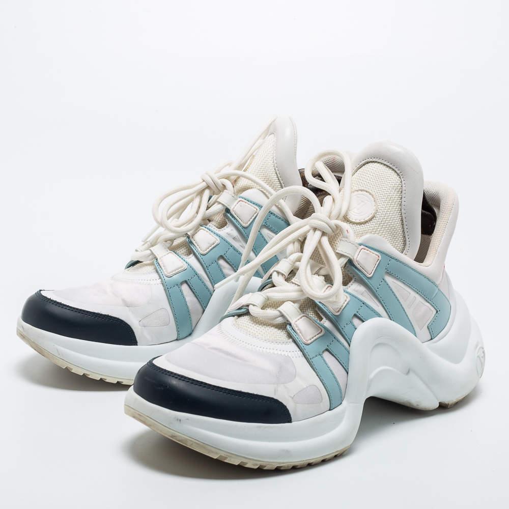 Louis Vuitton Tricolor Satin And Leather Archlight Sneakers